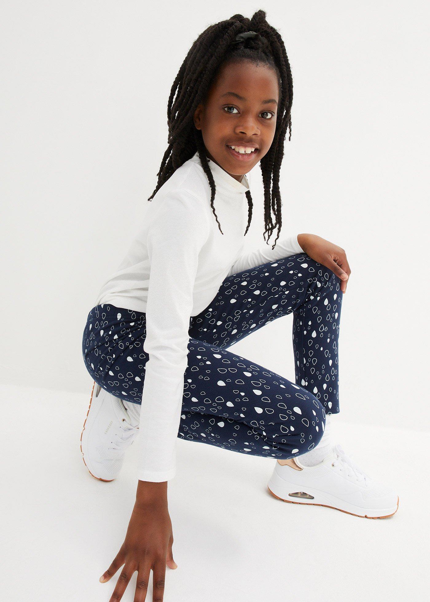 Legginsy dziecięce ocieplane z bawełny organicznej - Bonprix