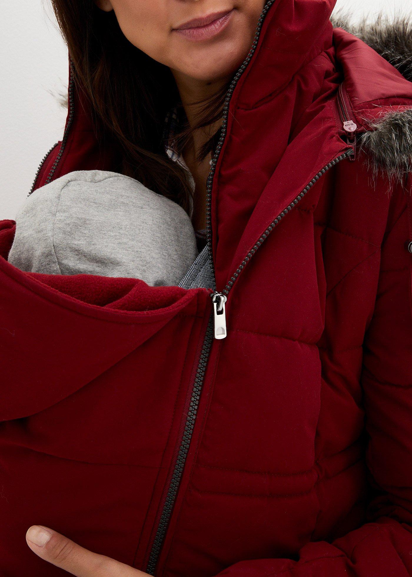 Kurtka ciążowa / z wstawką na nosidełko niemowlęce, pikowana - Bonprix