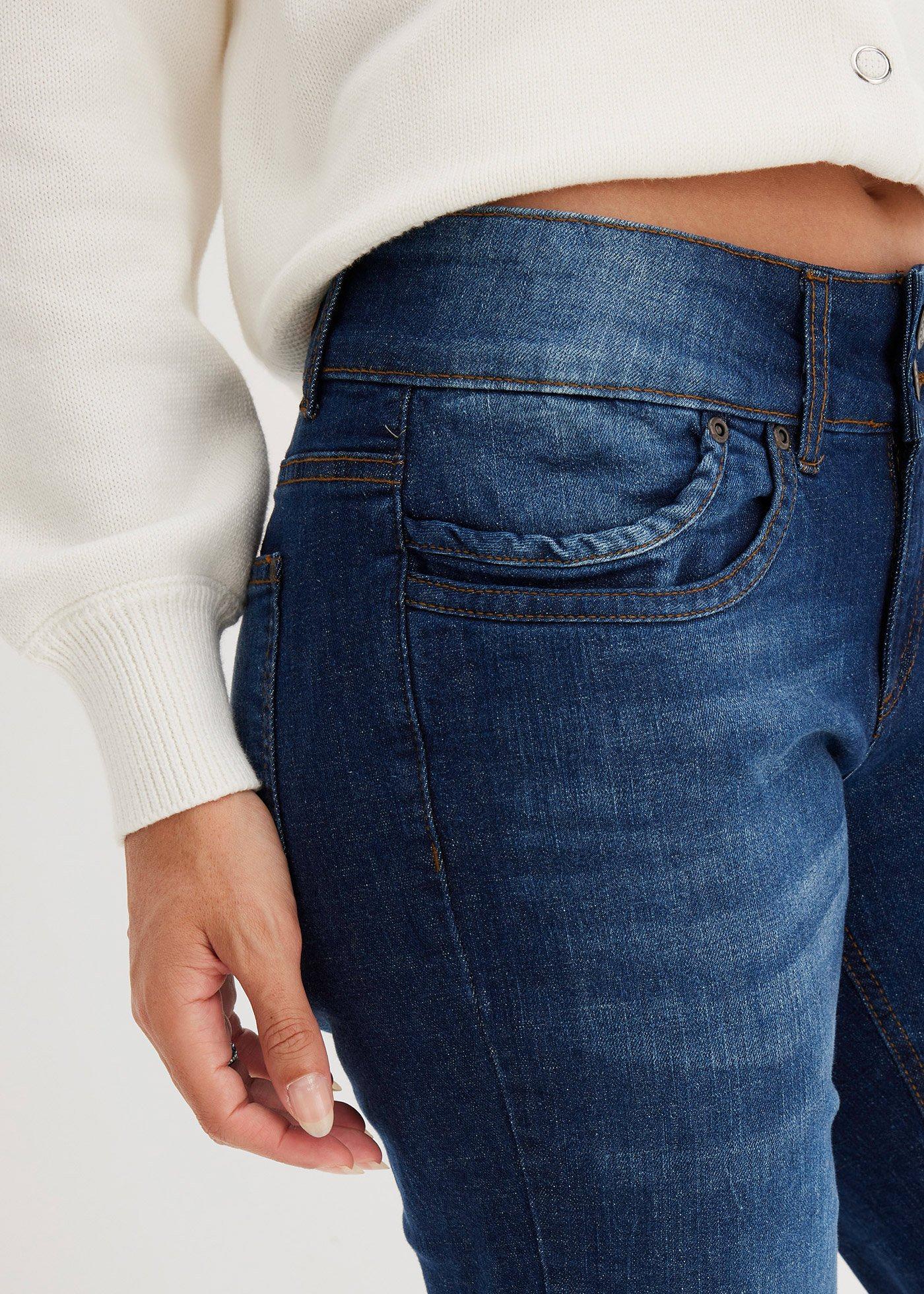 Dżinsy o kroju mom, mid waist - Bonprix