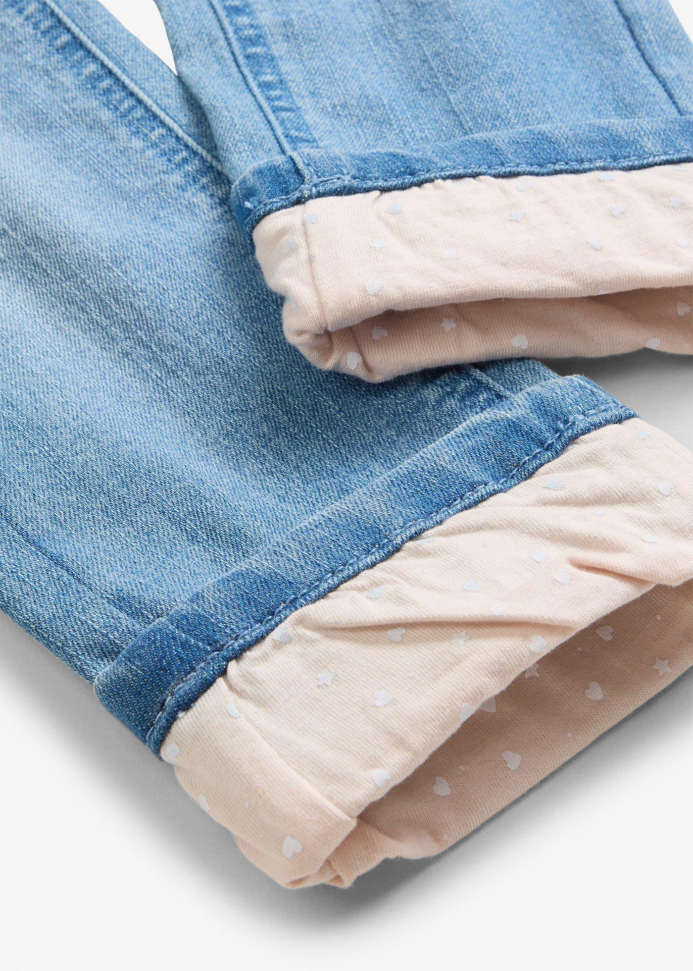 Dżinsy ocieplane na podszewce z dżerseju, slim fit - Bonprix