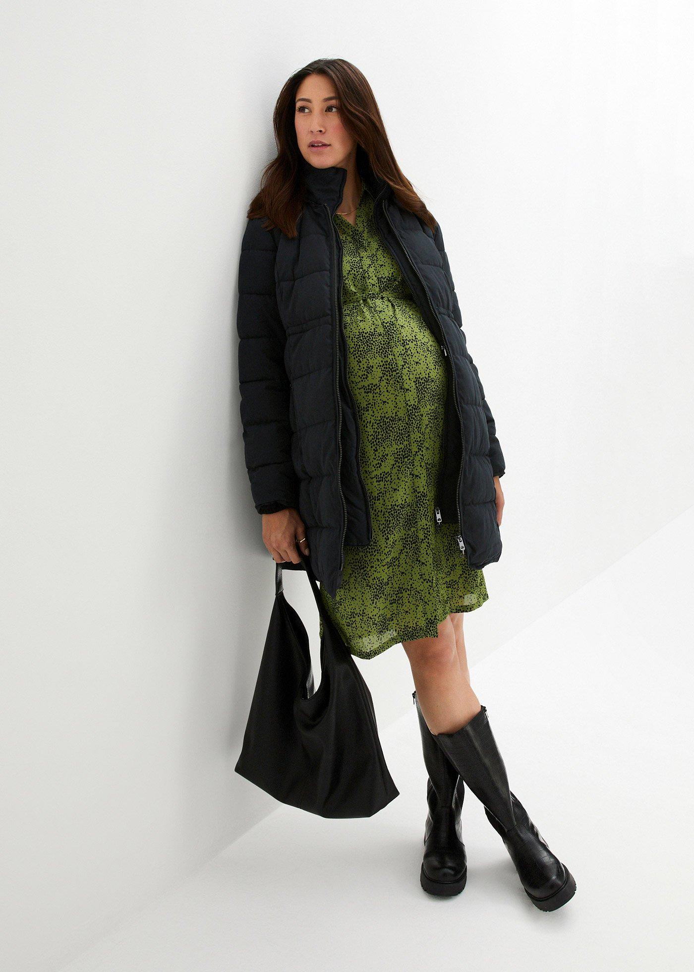 Kurtka ciążowa / z wstawką na nosidełko niemowlęce, pikowana - Bonprix