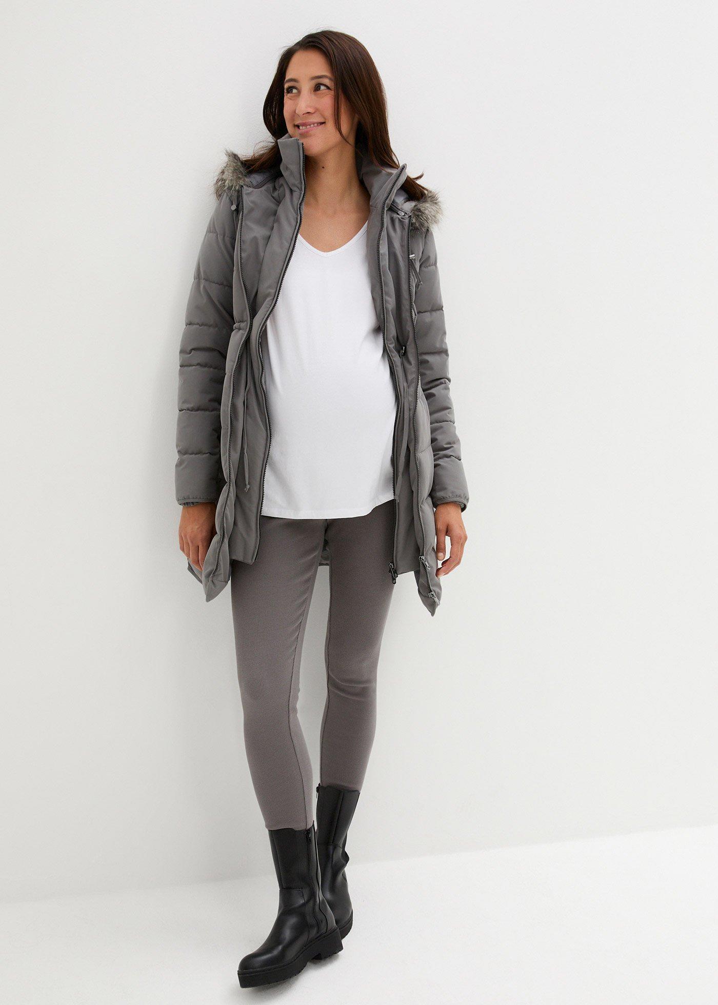 Kurtka ciążowa / z wstawką na nosidełko niemowlęce, pikowana - Bonprix