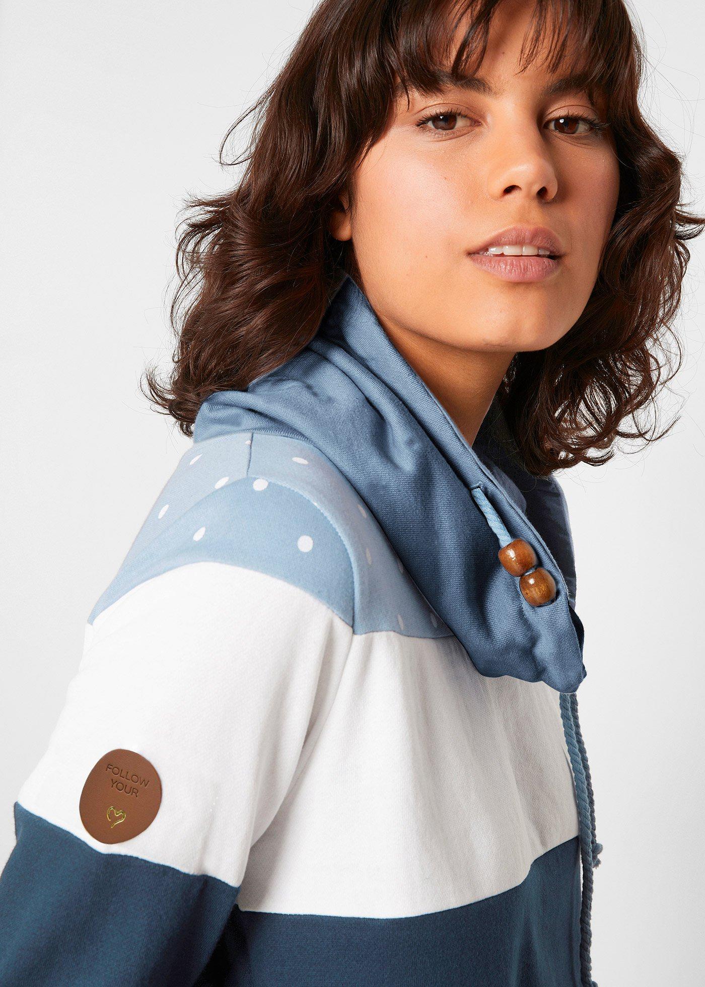 Sukienka dresowa z dużym kołnierzem - Bonprix