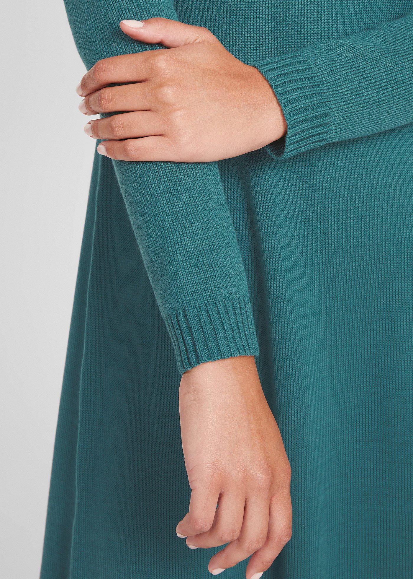 Sukienka dzianinowa poszerzana dołem - Bonprix