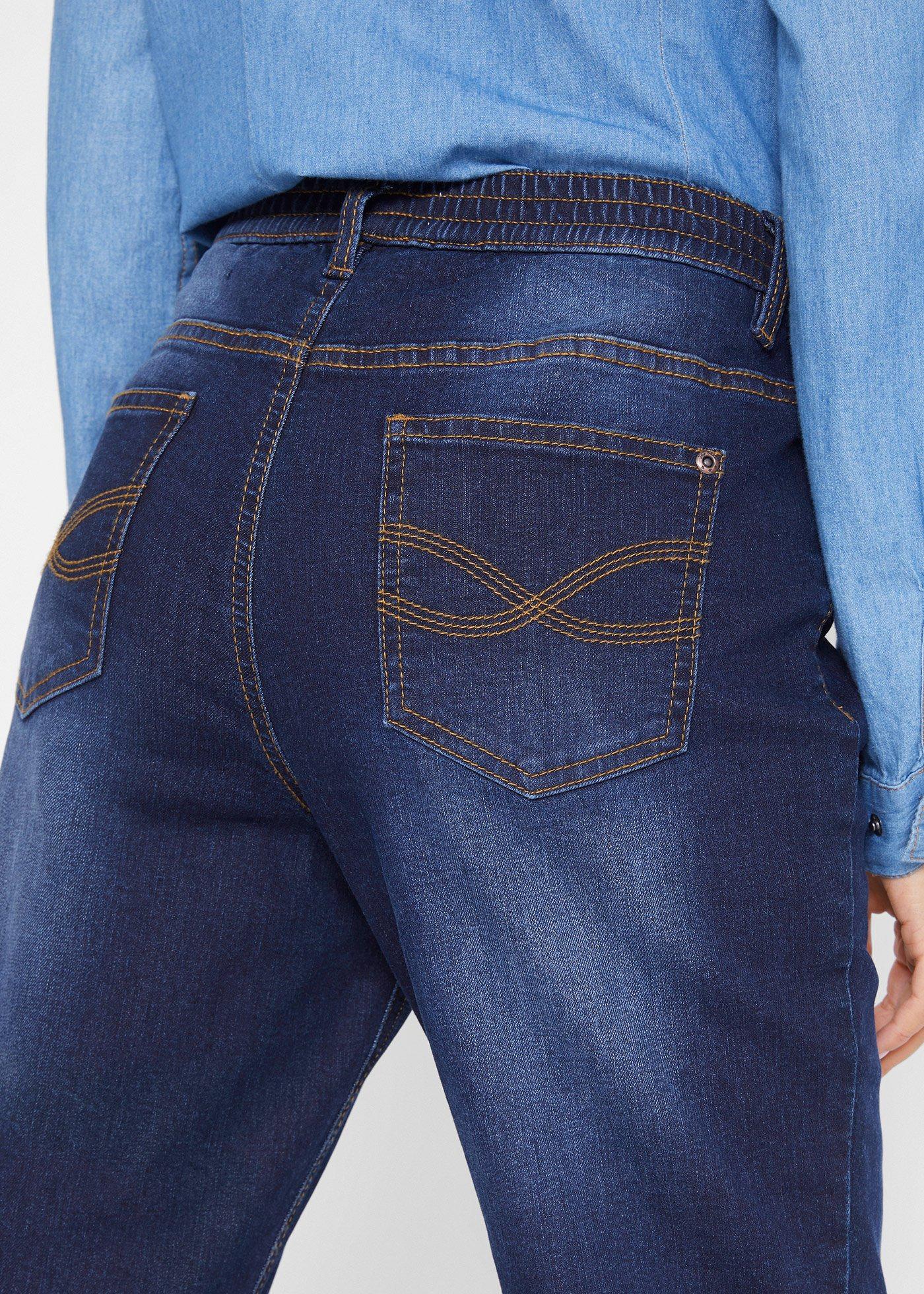 Dżinsy ocieplane, straight, mid waist - Bonprix