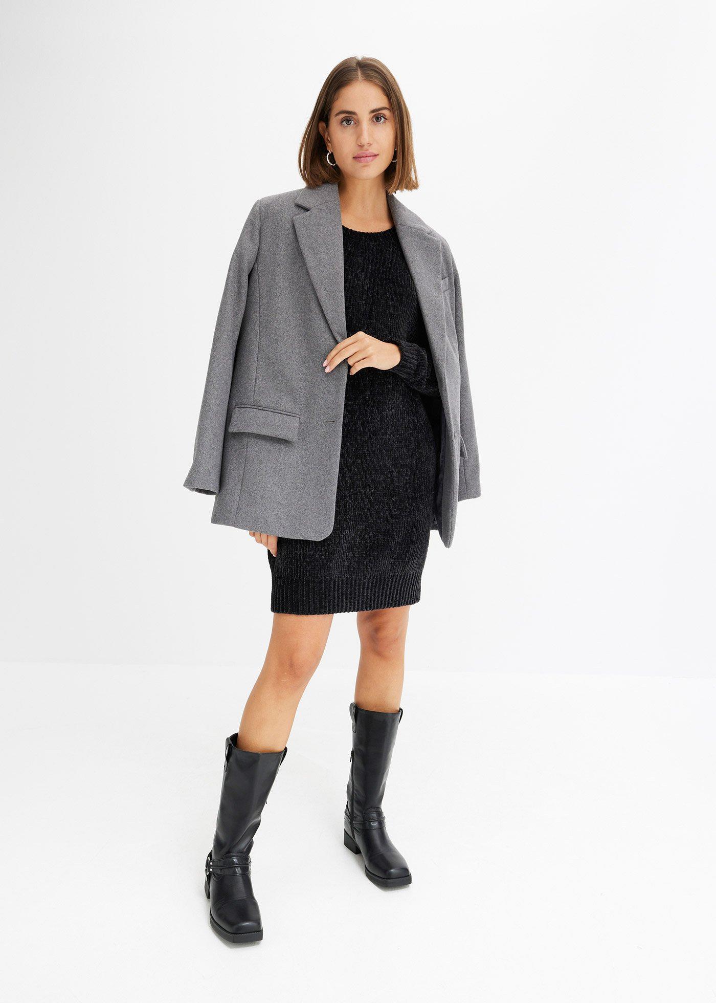 Sukienka dzianinowa oversize z szenili - Bonprix
