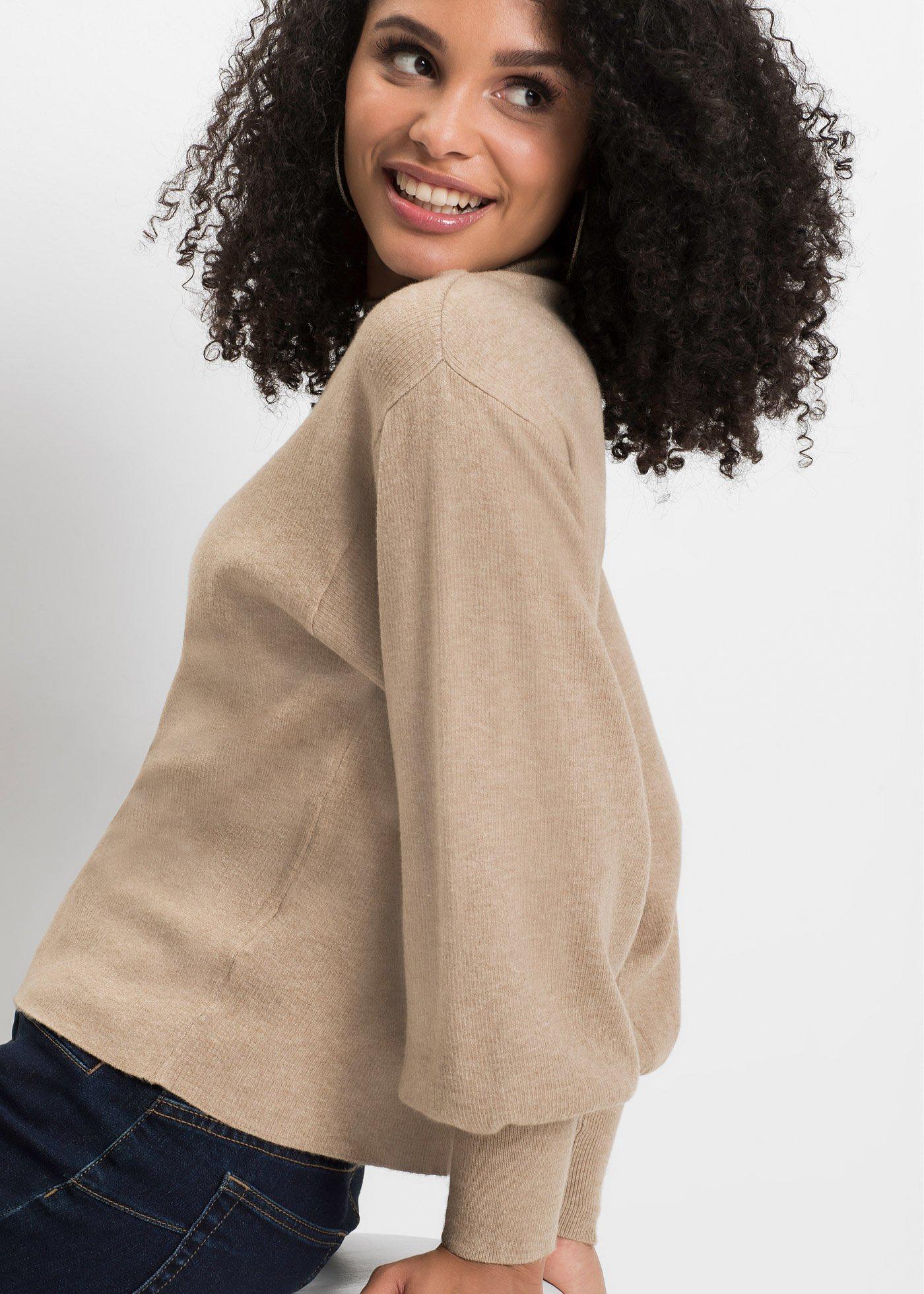 Sweter oversize z mieszanki wiskozy - Bonprix