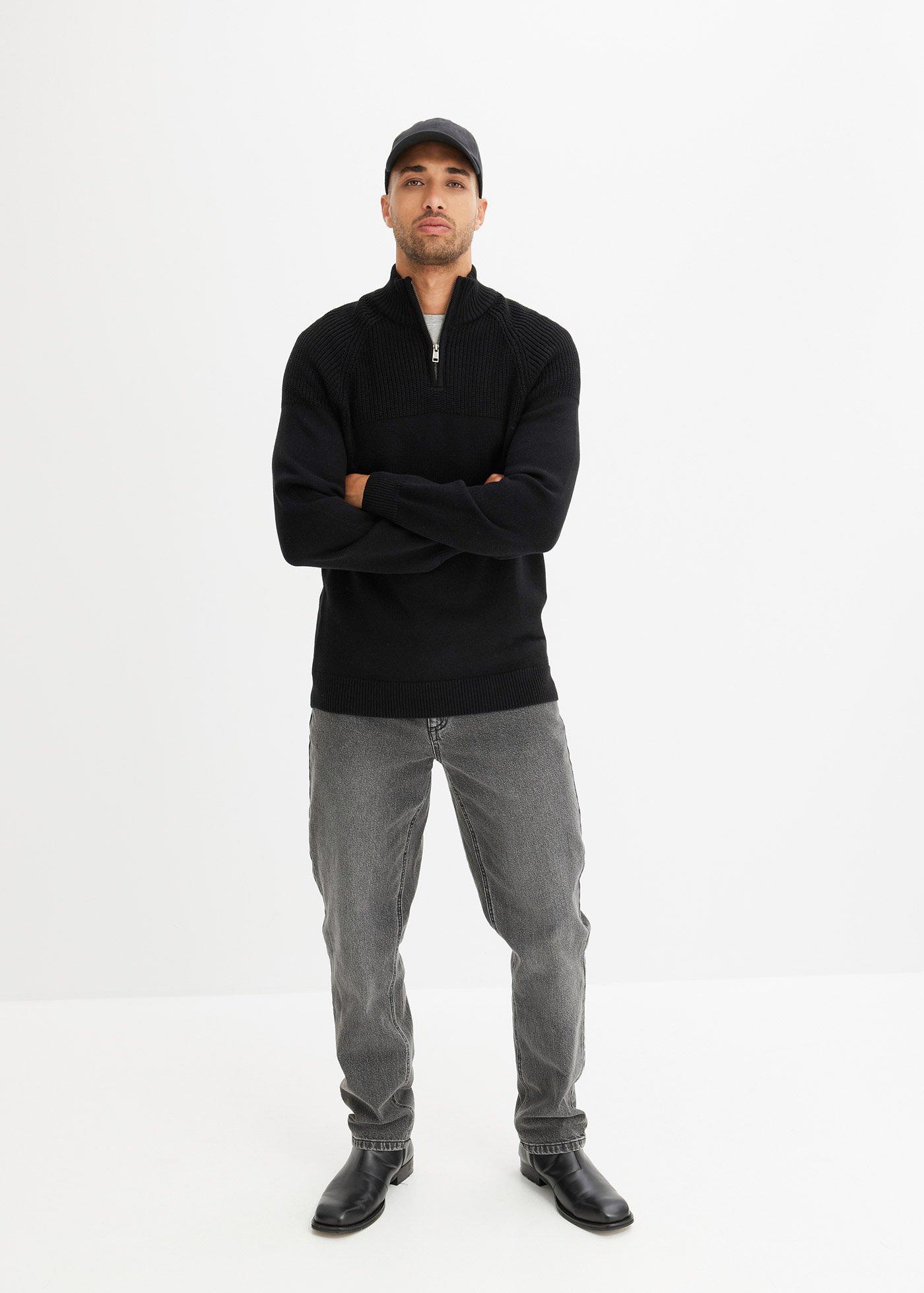 Sweter ze stójką o kroju regular fit - Bonprix
