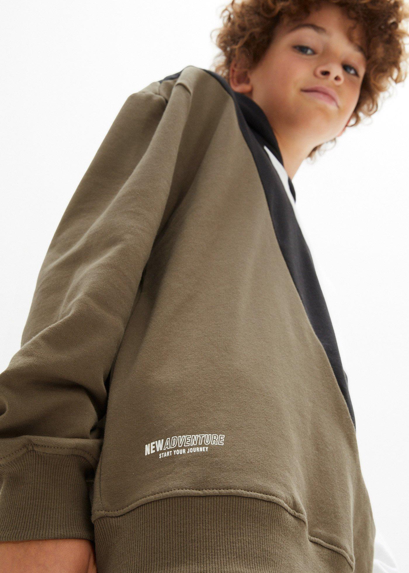 Bluza z kapturem z czystej bawełny - Bonprix