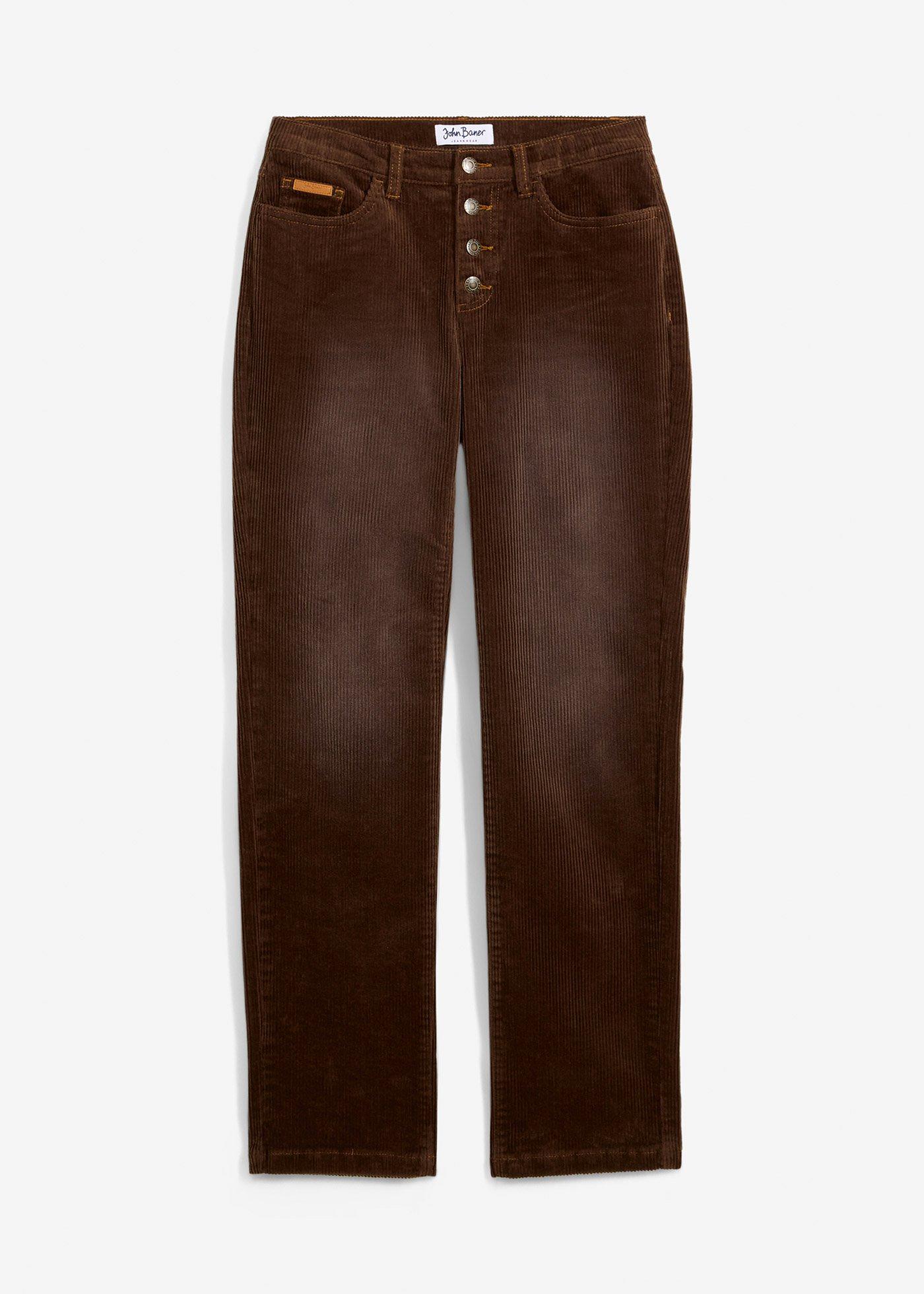 Stretch corduroy broek, straight