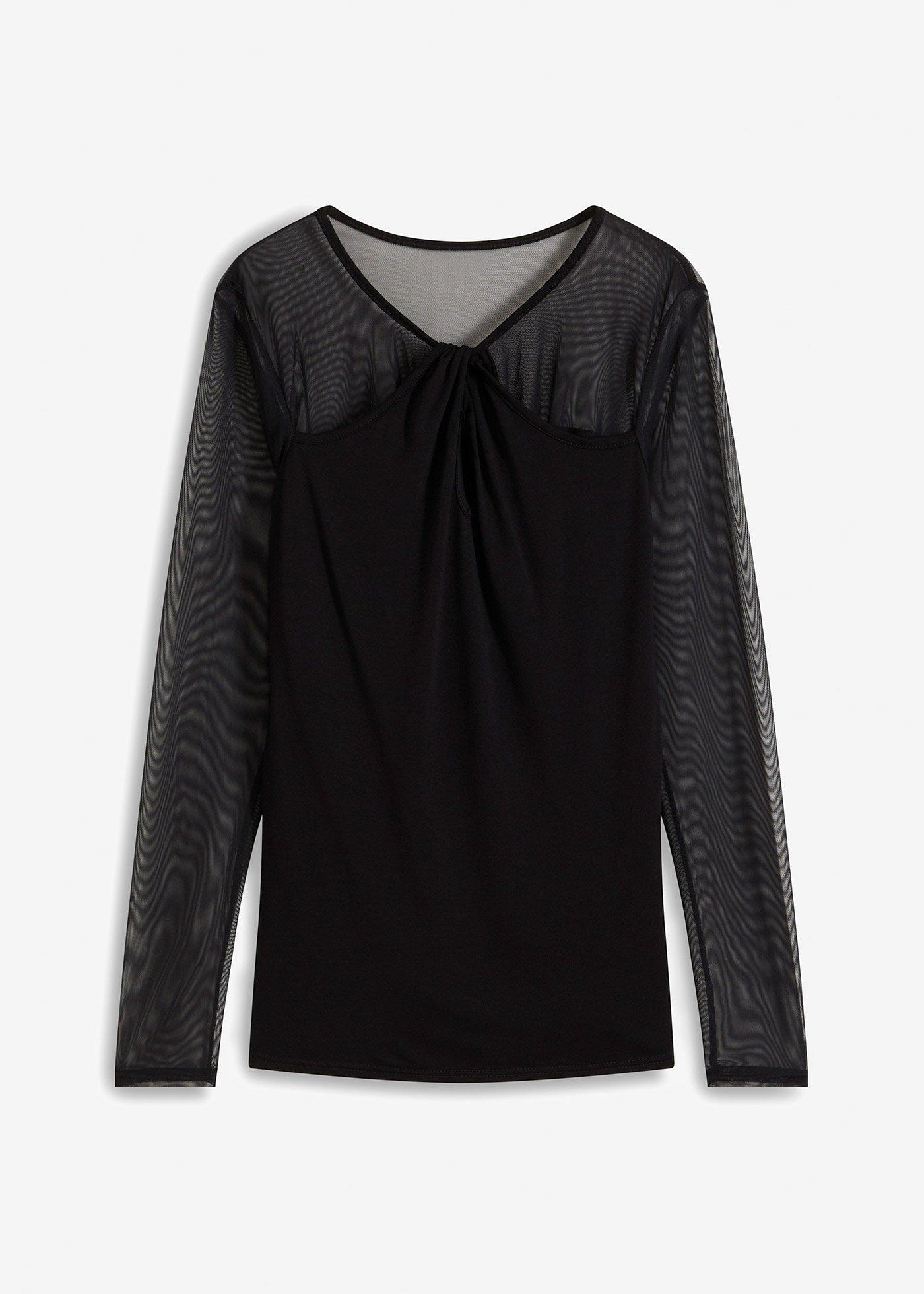 Langarmshirt mit Mesh