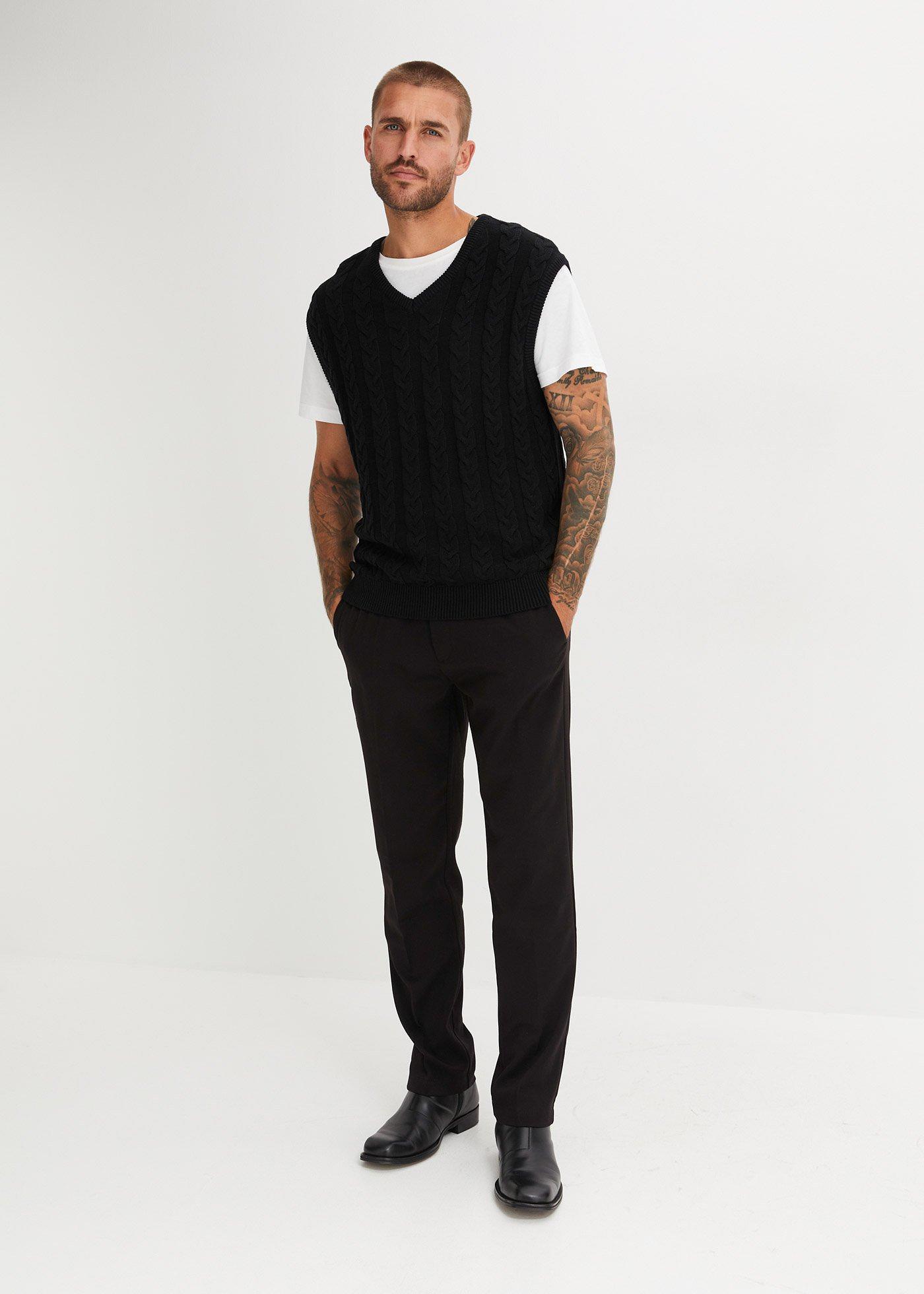 Eleganckie spodnie z kantem, regular fit - Bonprix