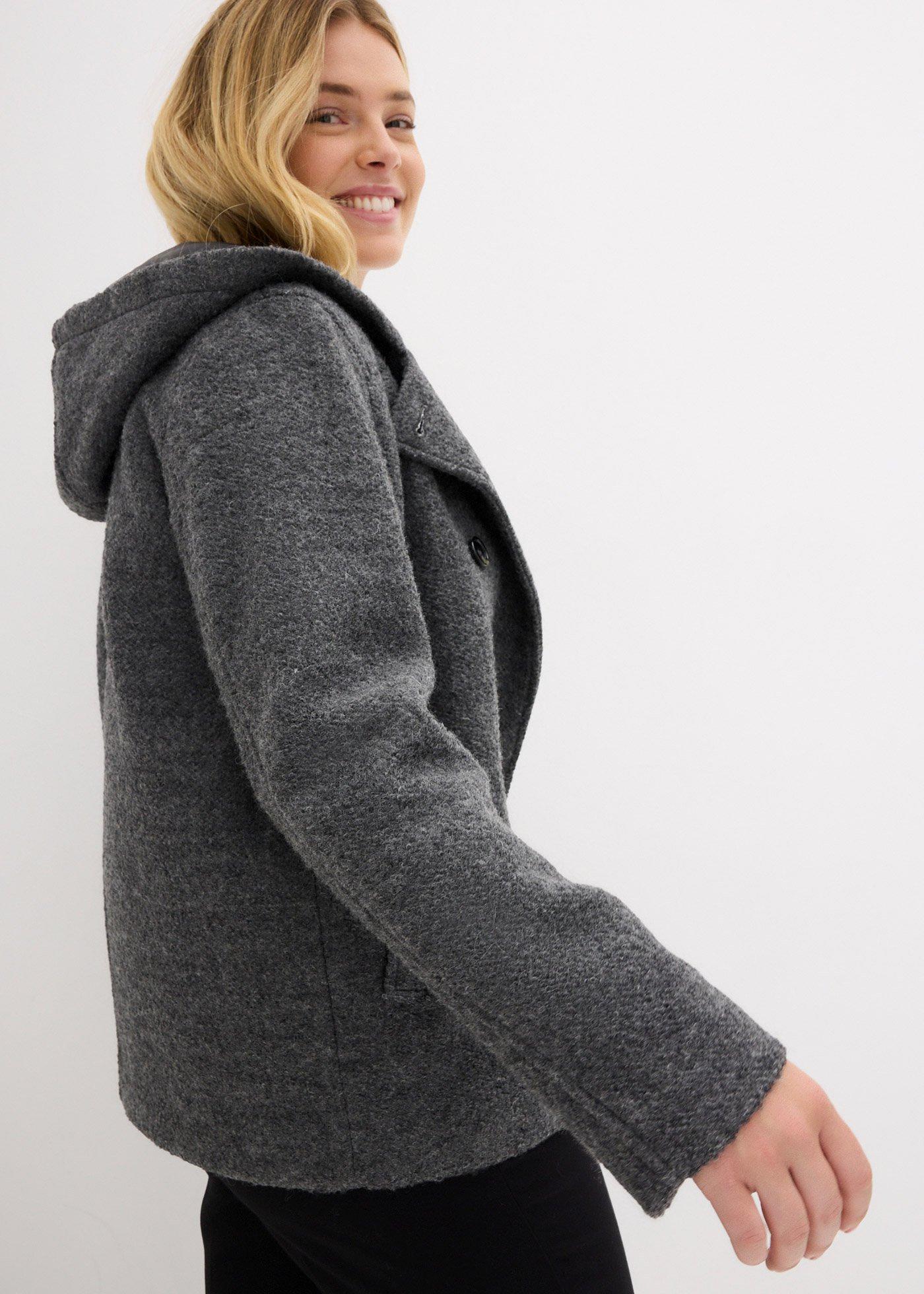 Kurtka bosmanka z miękkiej przędzy boucle - Bonprix