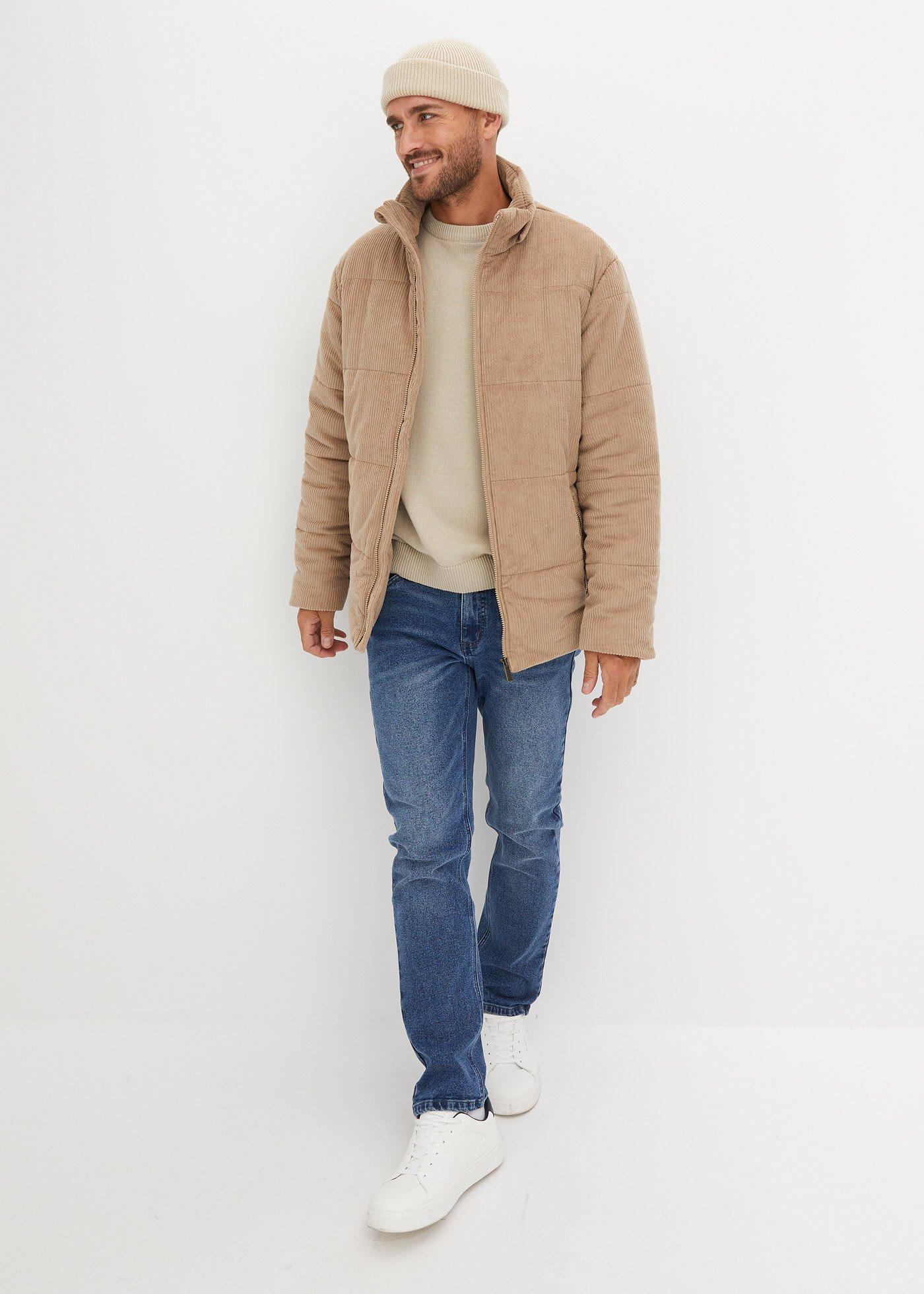 Dżinsy ze stretchem z wysokiej jakości grubego denimu, regular fit, prosta nogawka - Bonprix