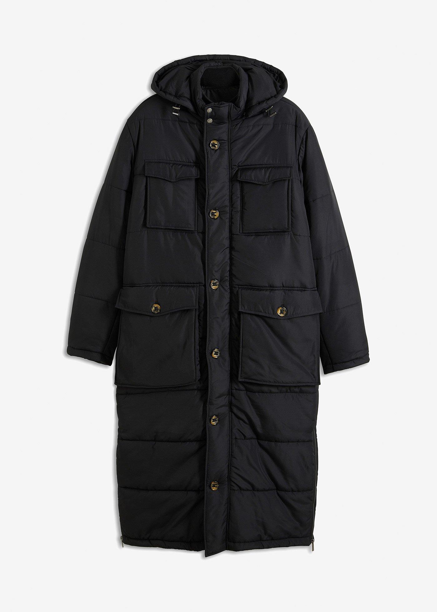 Long-Parka mit abnehmbarer Kapuze