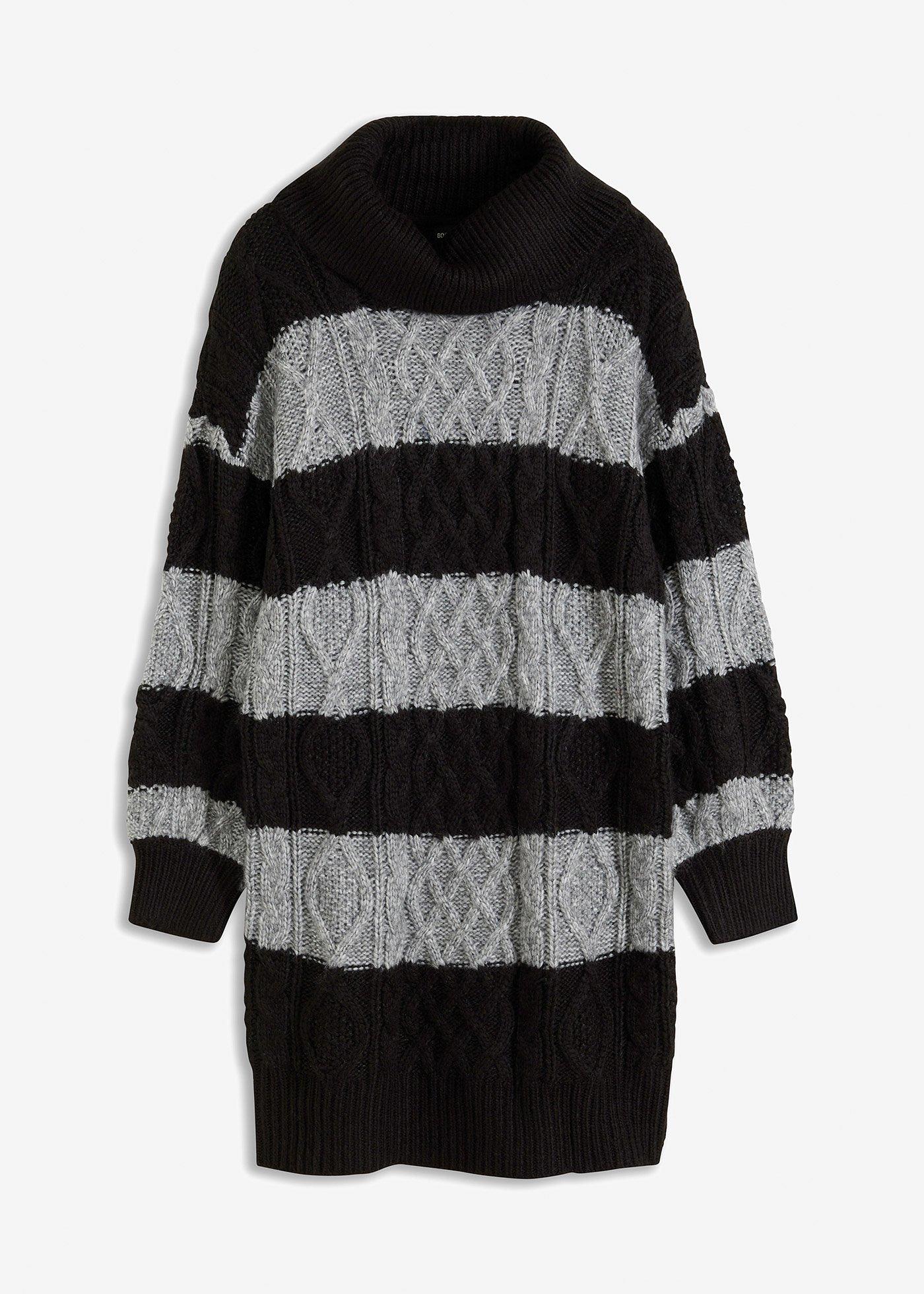Robe en maille rayée
