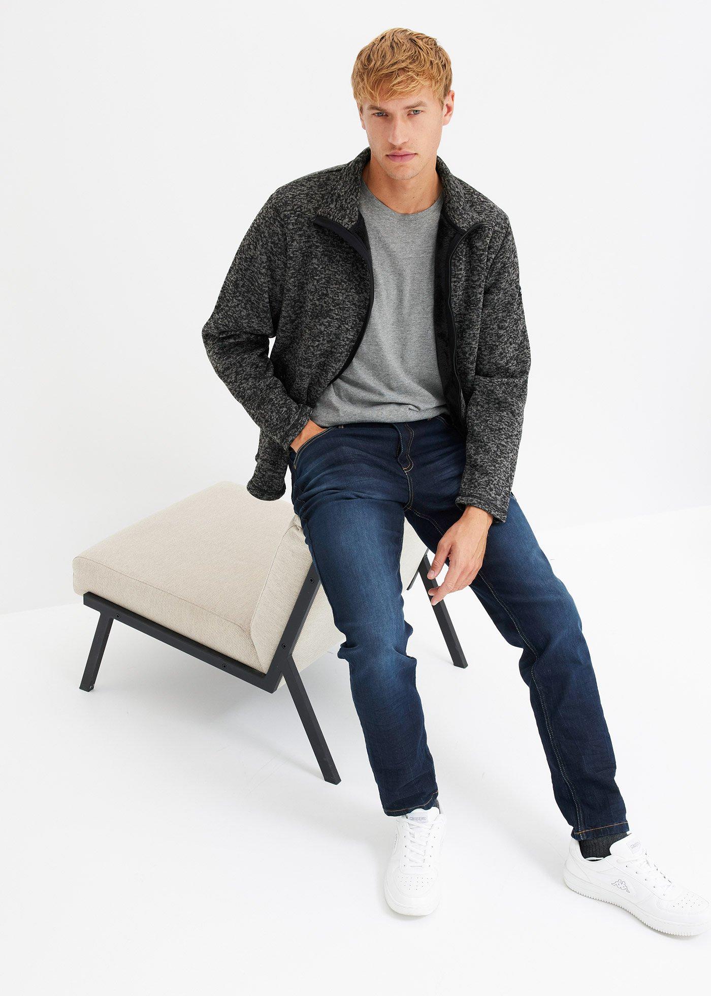Dżinsy ze stretchem Slim Fit Tapered - Bonprix
