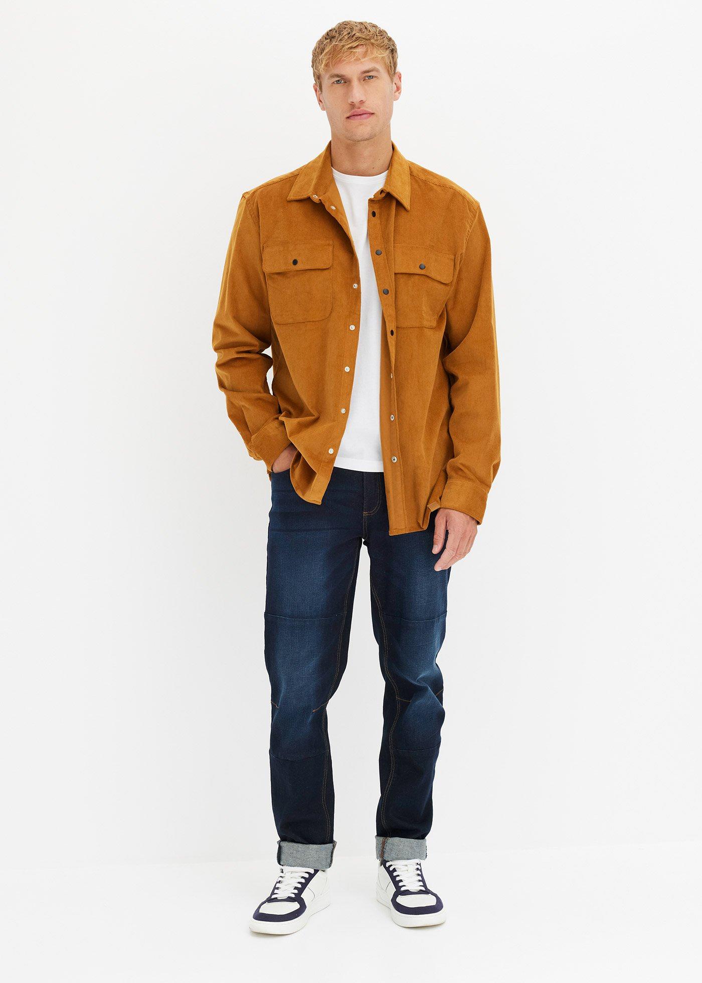 Dżinsy ze stretchem Regular Fit Tapered w wygodnym fasonie - Bonprix