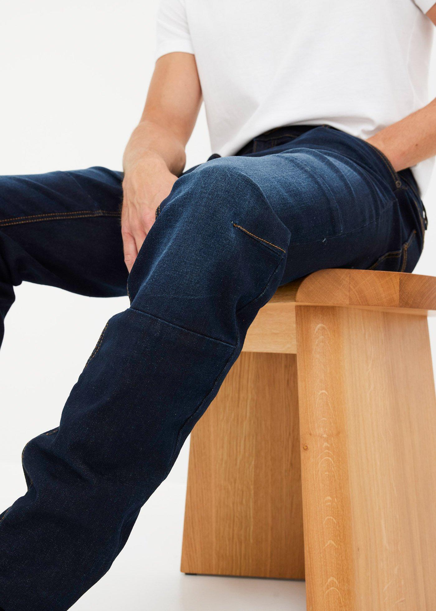 Dżinsy ze stretchem Regular Fit Tapered w wygodnym fasonie - Bonprix