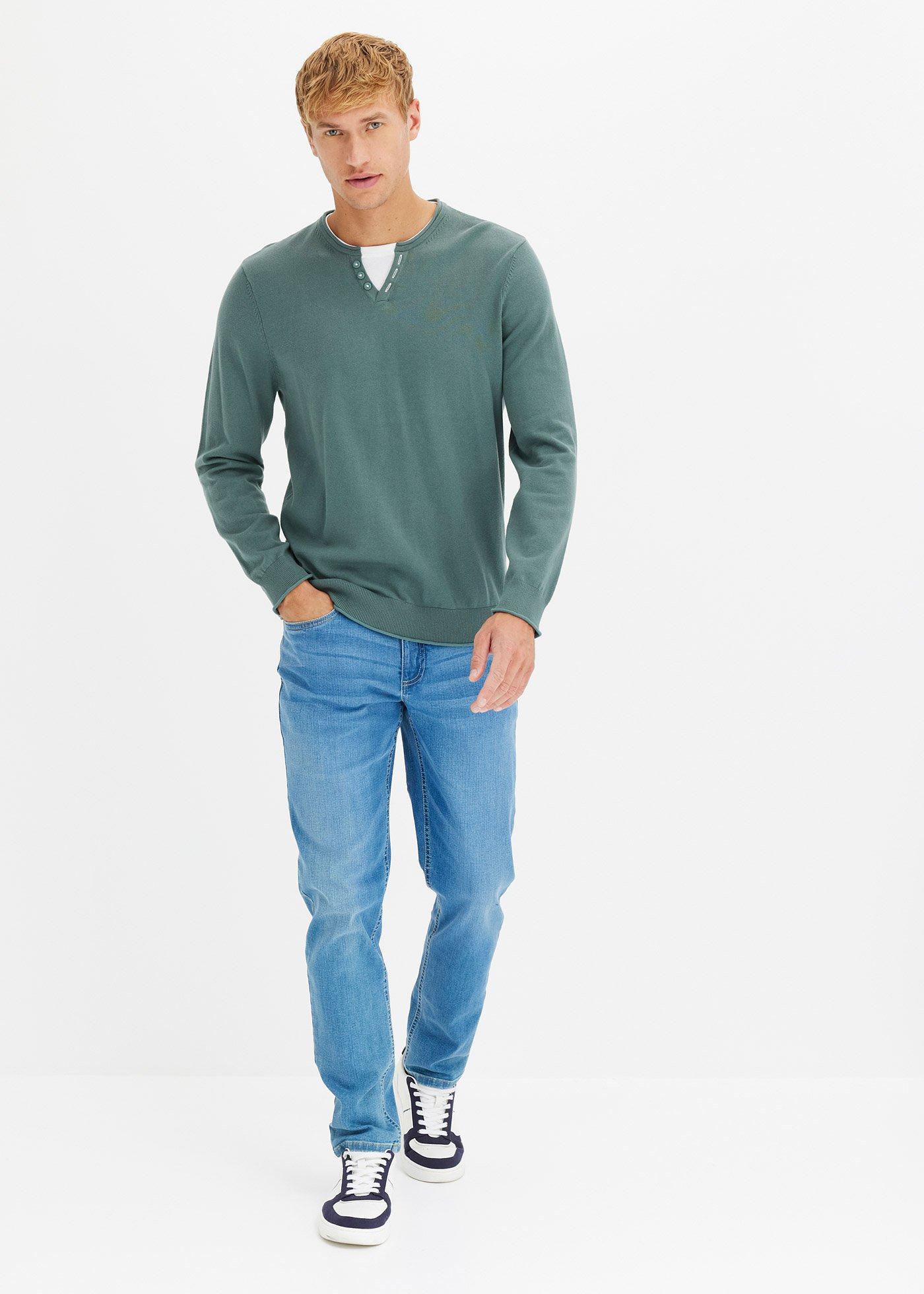 Dżinsy ze stretchem Regular Fit Tapered - Bonprix
