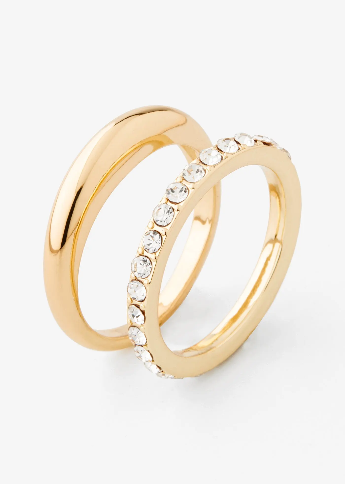 Кольцо Bonprix veredelt mit Glaskristallsteinen (2 упаковки)