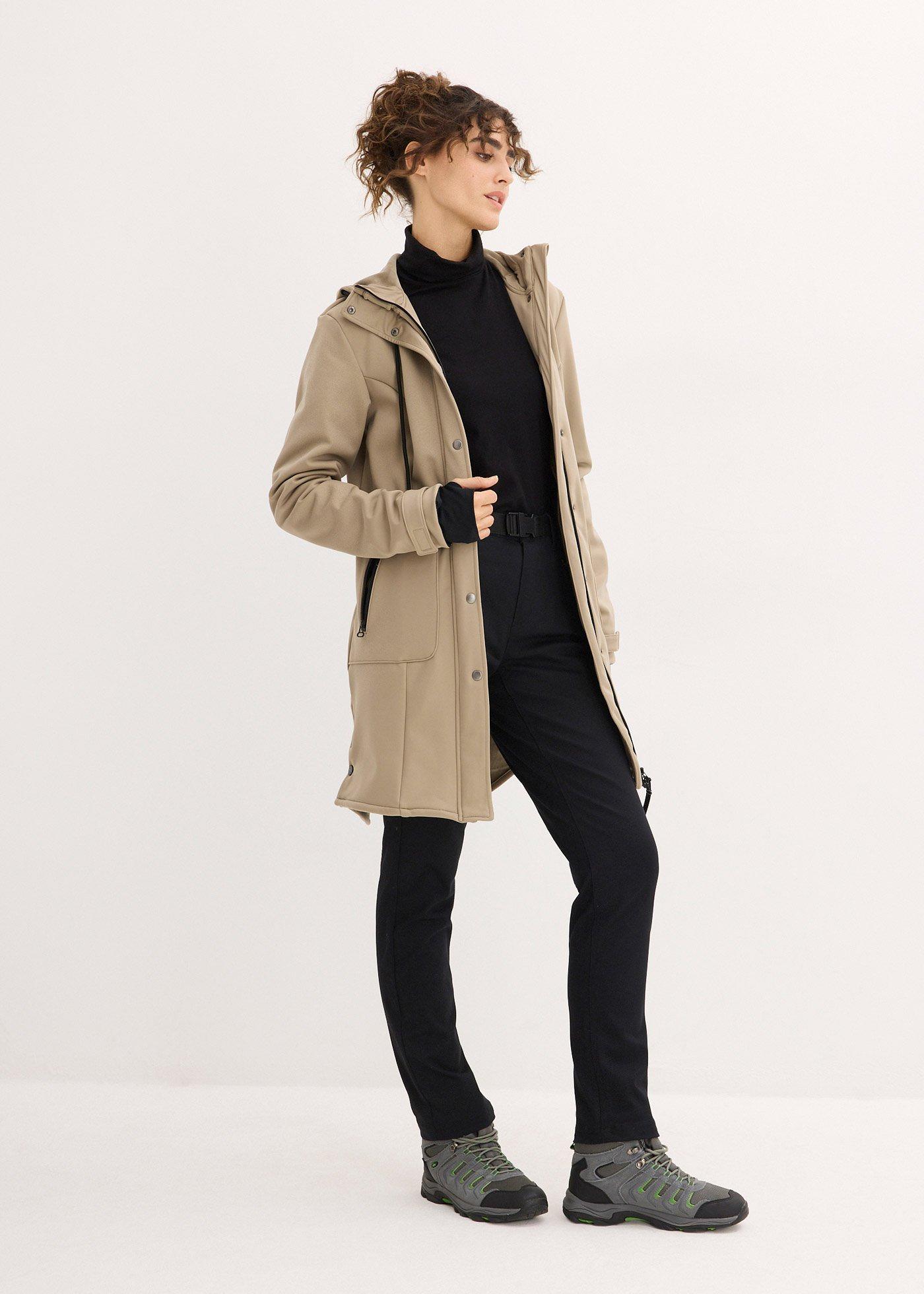 Kurtka parka softshell super-stretch, odpychająca wodę - Bonprix