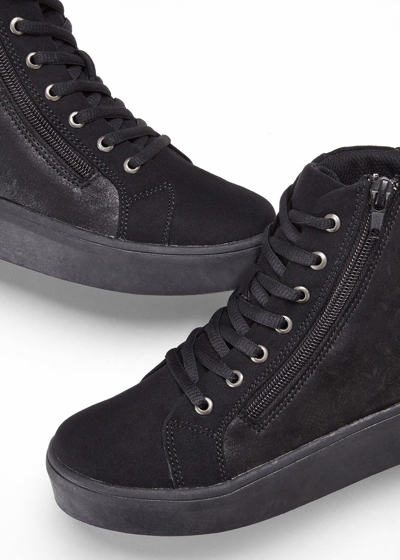 Wysokie sneakersy na podeszwie platformie - Bonprix