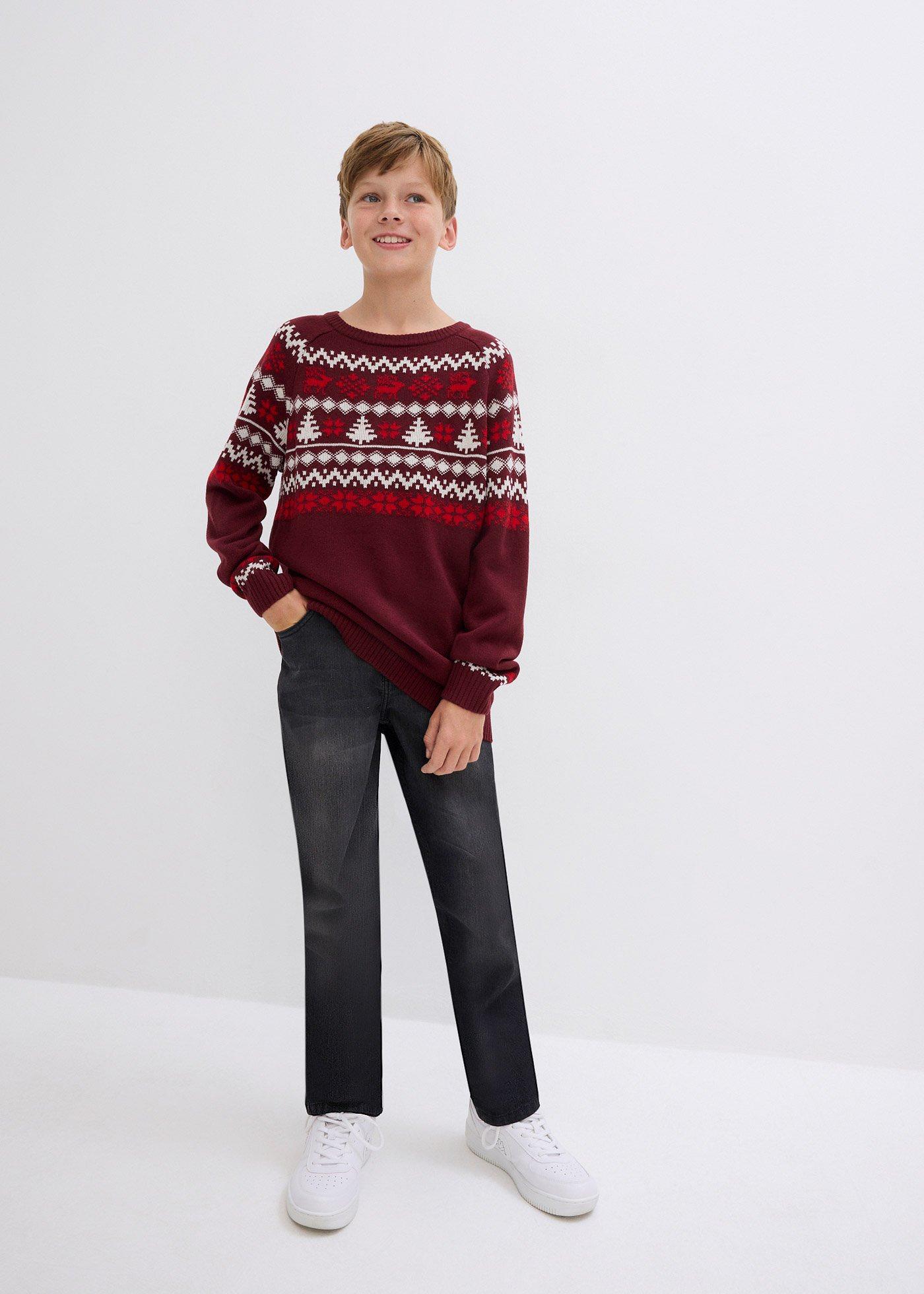 Sweter dziecięcy w norweski wzór - Bonprix