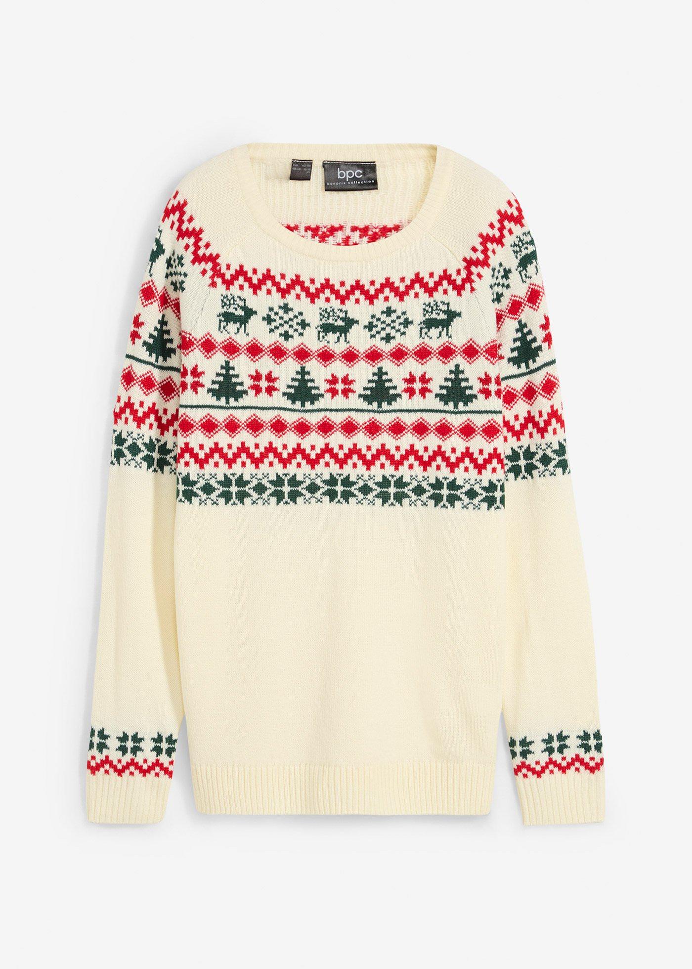 Sweter dziecięcy w norweski wzór - Bonprix