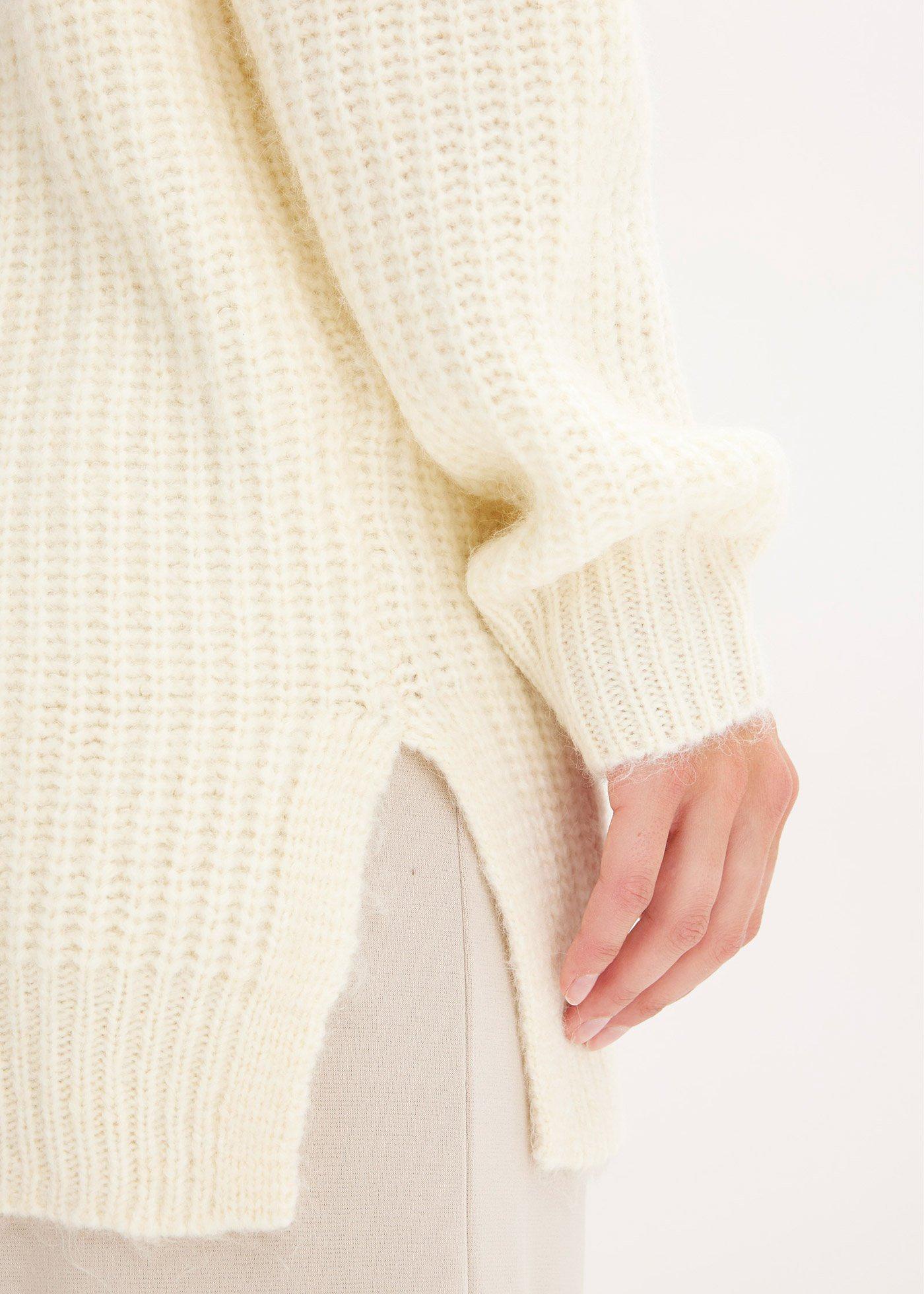 Gruby sweter rozpinany z miękkiej mieszanki wełny - Bonprix
