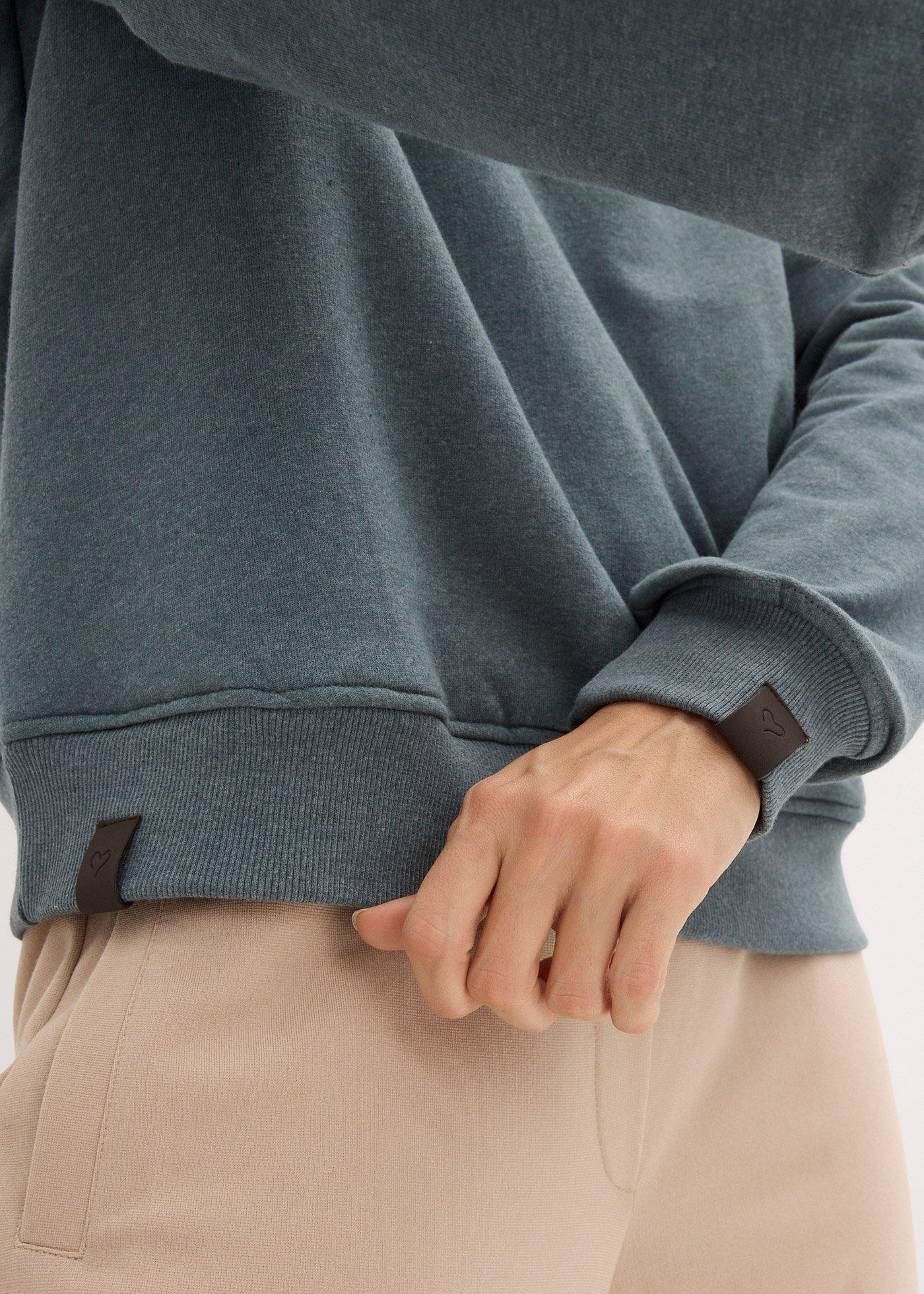 Bluza ocieplana z kapturem, na podszewce z polaru baranka - Bonprix