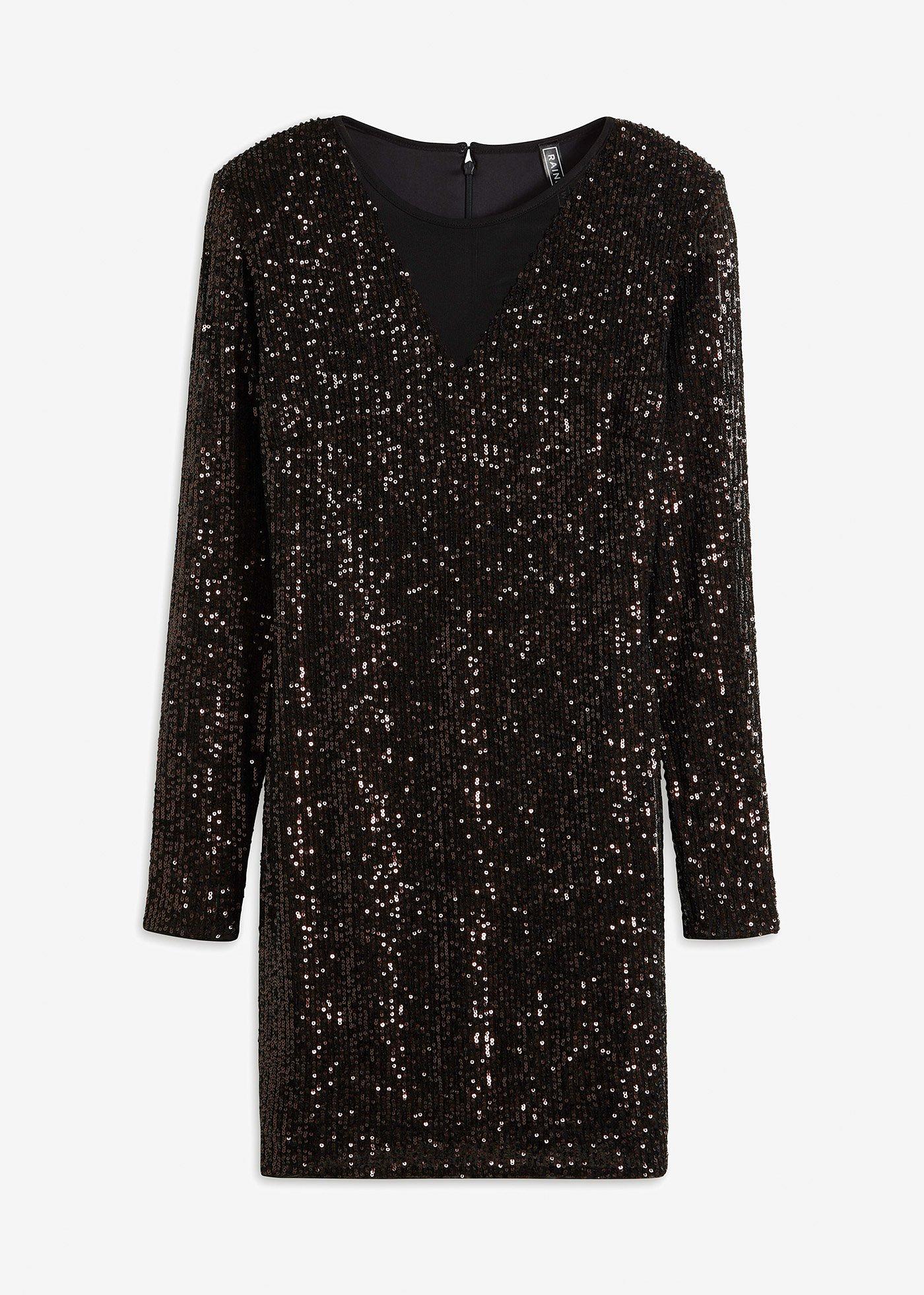 Robe à sequins et épaulettes