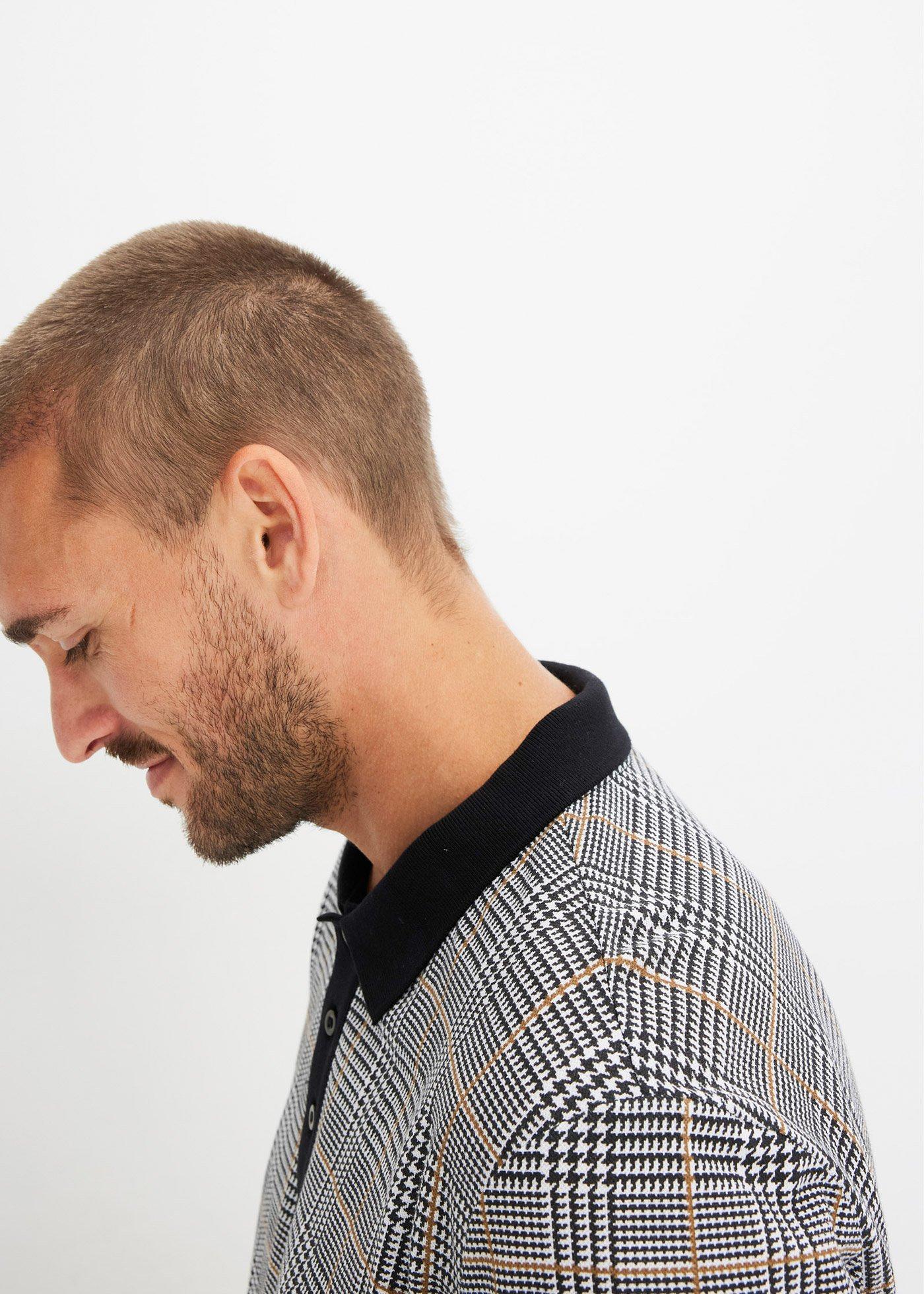 Shirt polo z długim rękawem, z bawełny organicznej pique - Bonprix