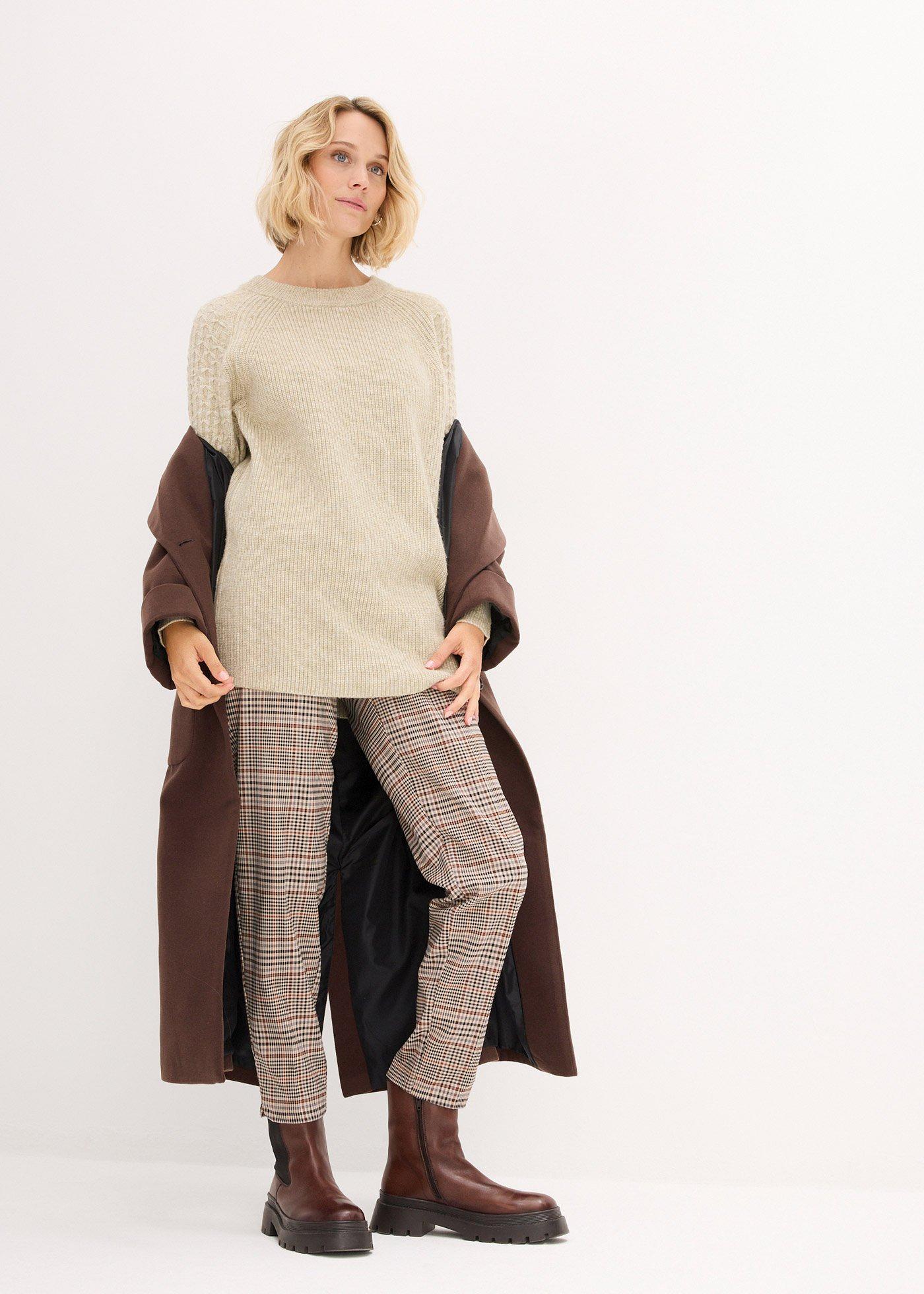 Ciepły sweter 2 w 1  ciążowy i do karmienia piersią - Bonprix