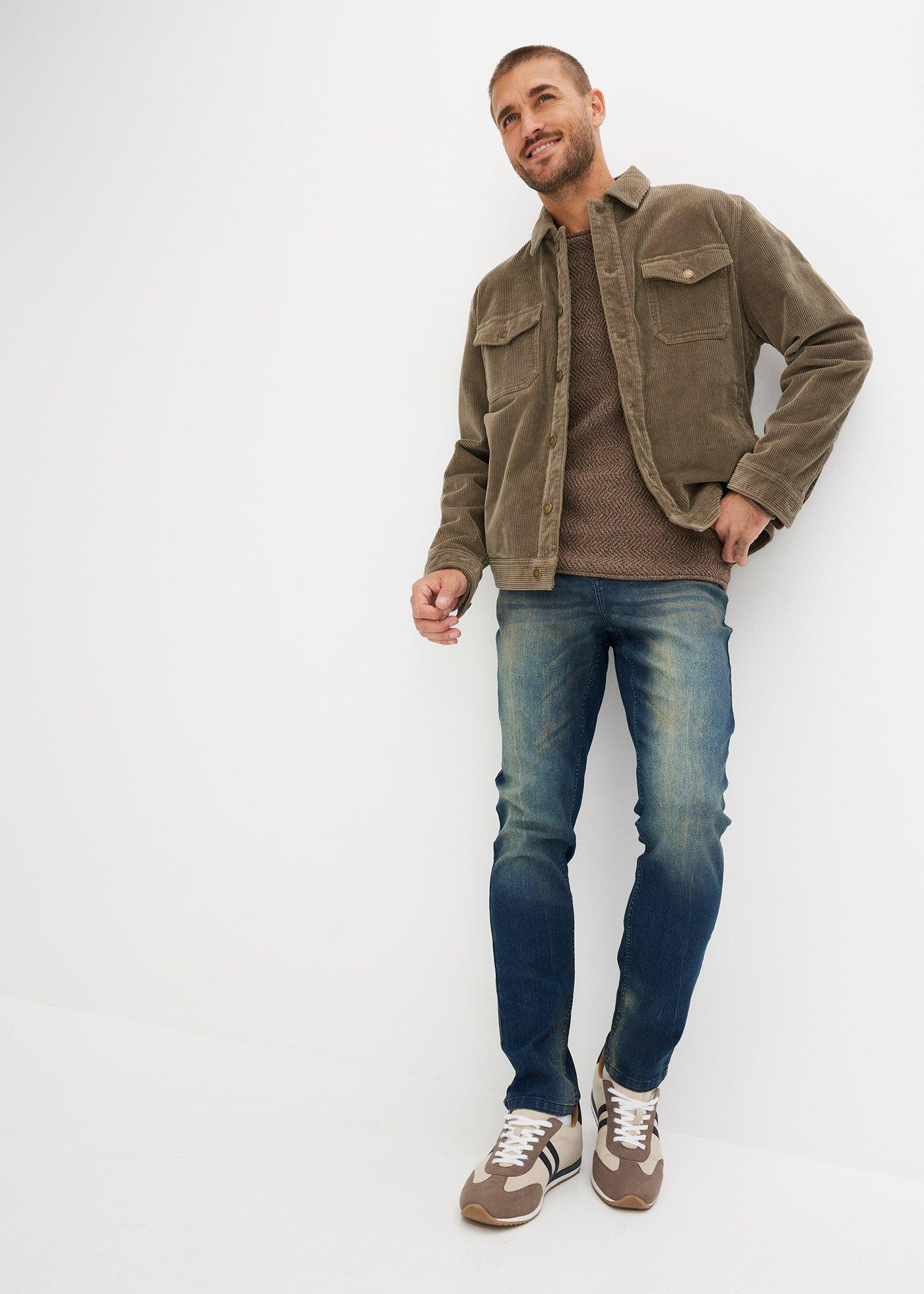 Lekkie dżinsy ze stretchem Slim Fit Straight - Bonprix