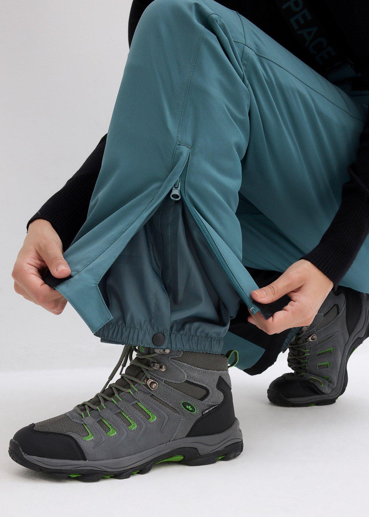 Spodnie narciarskie ocieplane i nieprzemakalne, z odpinanymi szelkami, straight - Bonprix