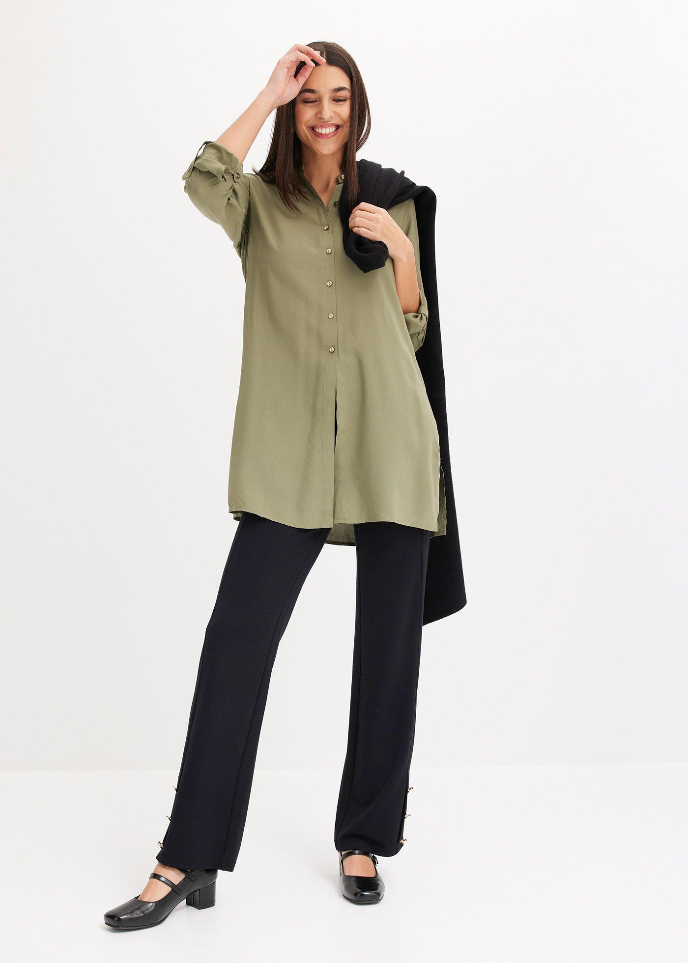 Długa  bluzka z wiskozy - Bonprix