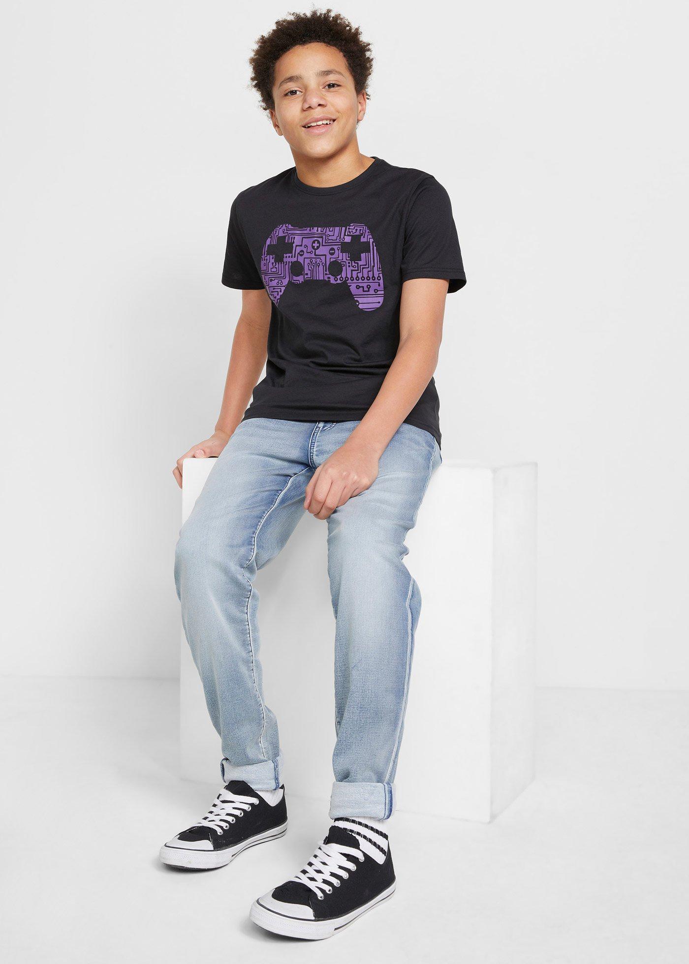 T-shirt chłopięcy z bawełny organicznej - Bonprix