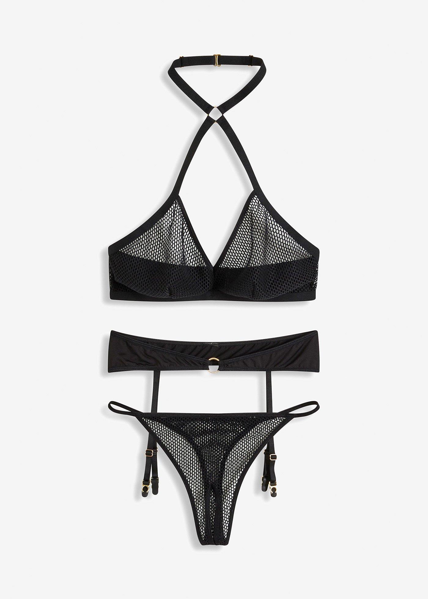 Bralette + String + Strapshalter (3-tlg.Set)