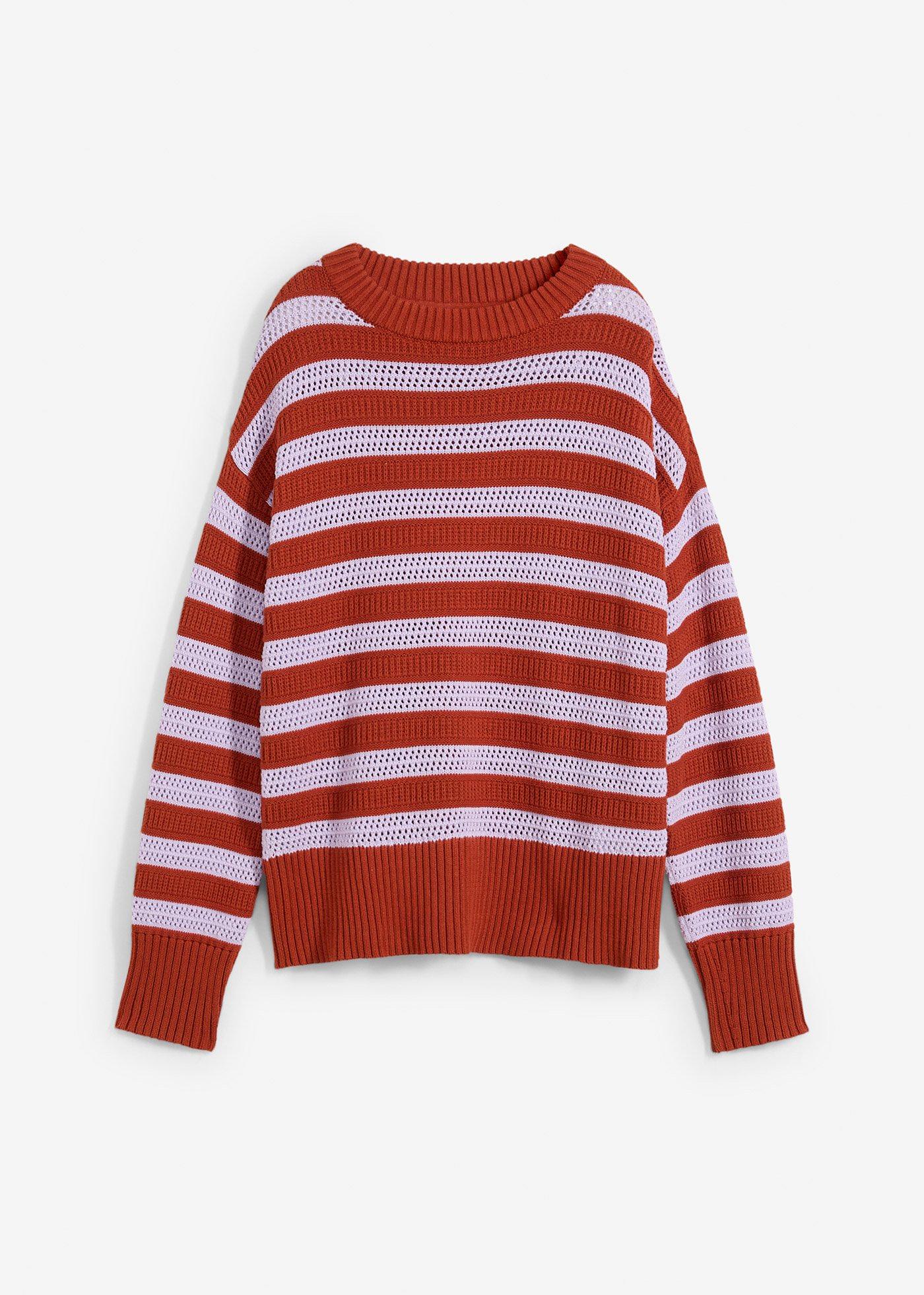 Boxy-Pullover in Ajour-Strick