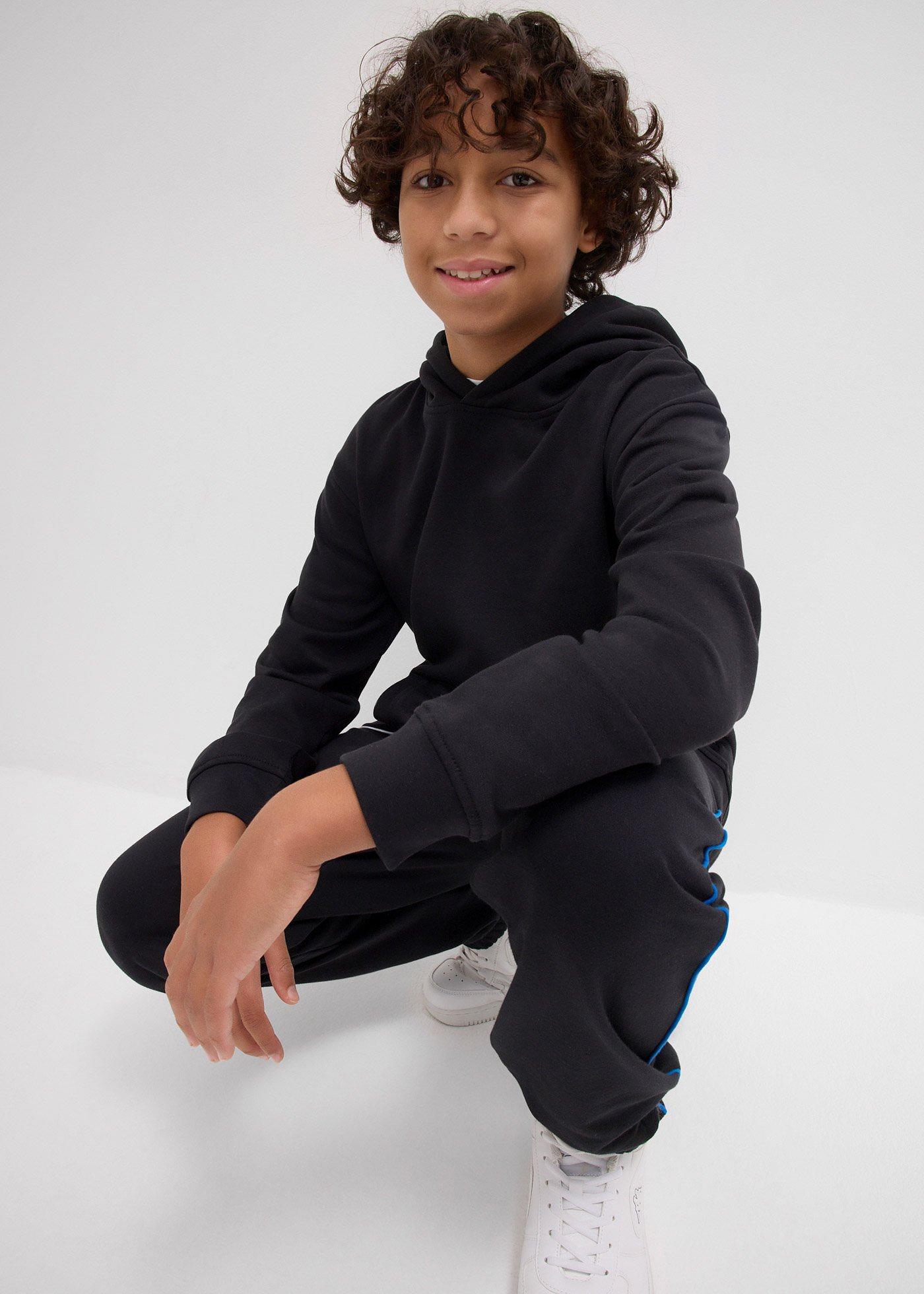 Bluza z kapturem, z miękkiego materiału z bawełną - Bonprix