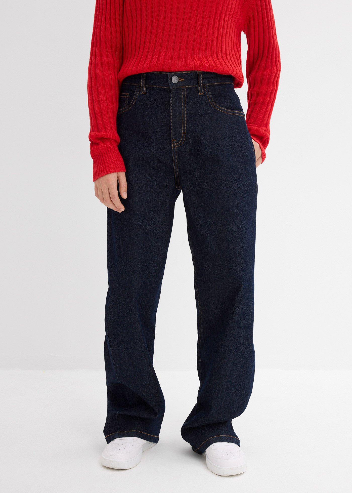 Jean large taille mi-haute