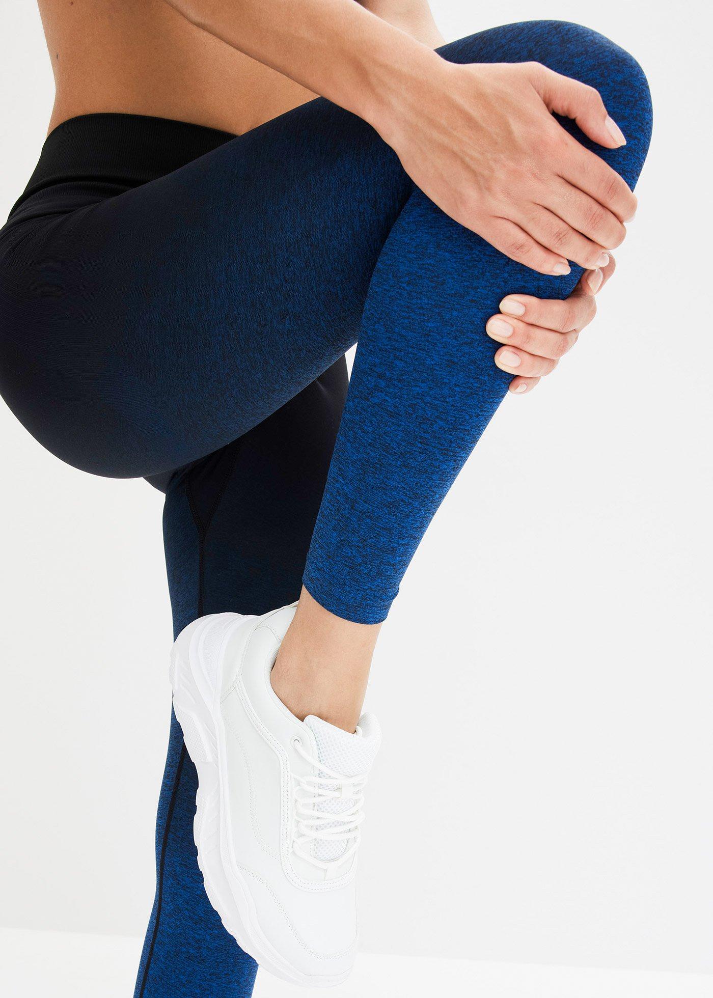 Legginsy bezszwowe w cieniowanym kolorze, szybkoschnące - Bonprix