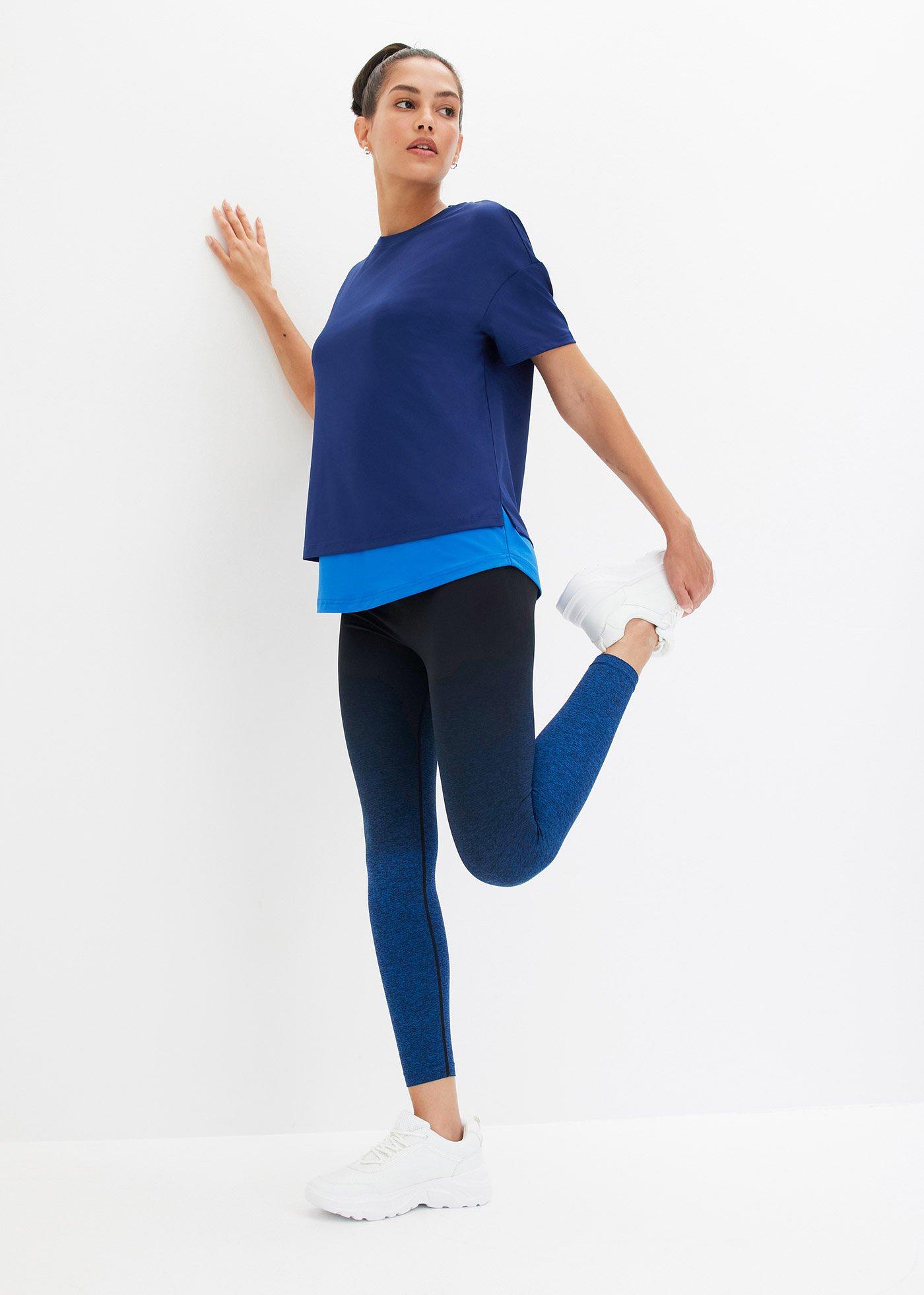 Legginsy bezszwowe w cieniowanym kolorze, szybkoschnące - Bonprix