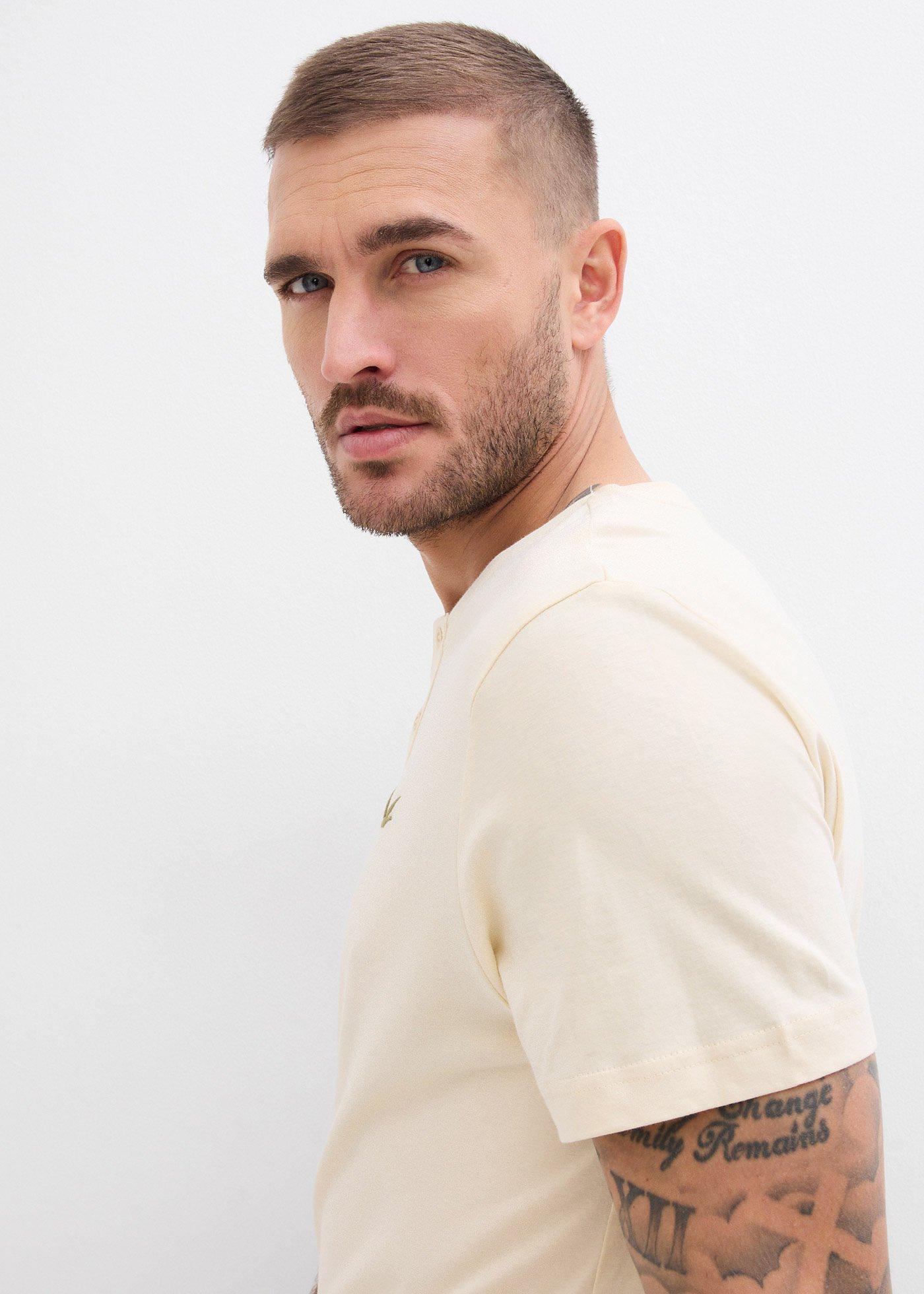 Koszulki z dekoltem henley (3 szt.) z czystej bawełny organicznej - Bonprix