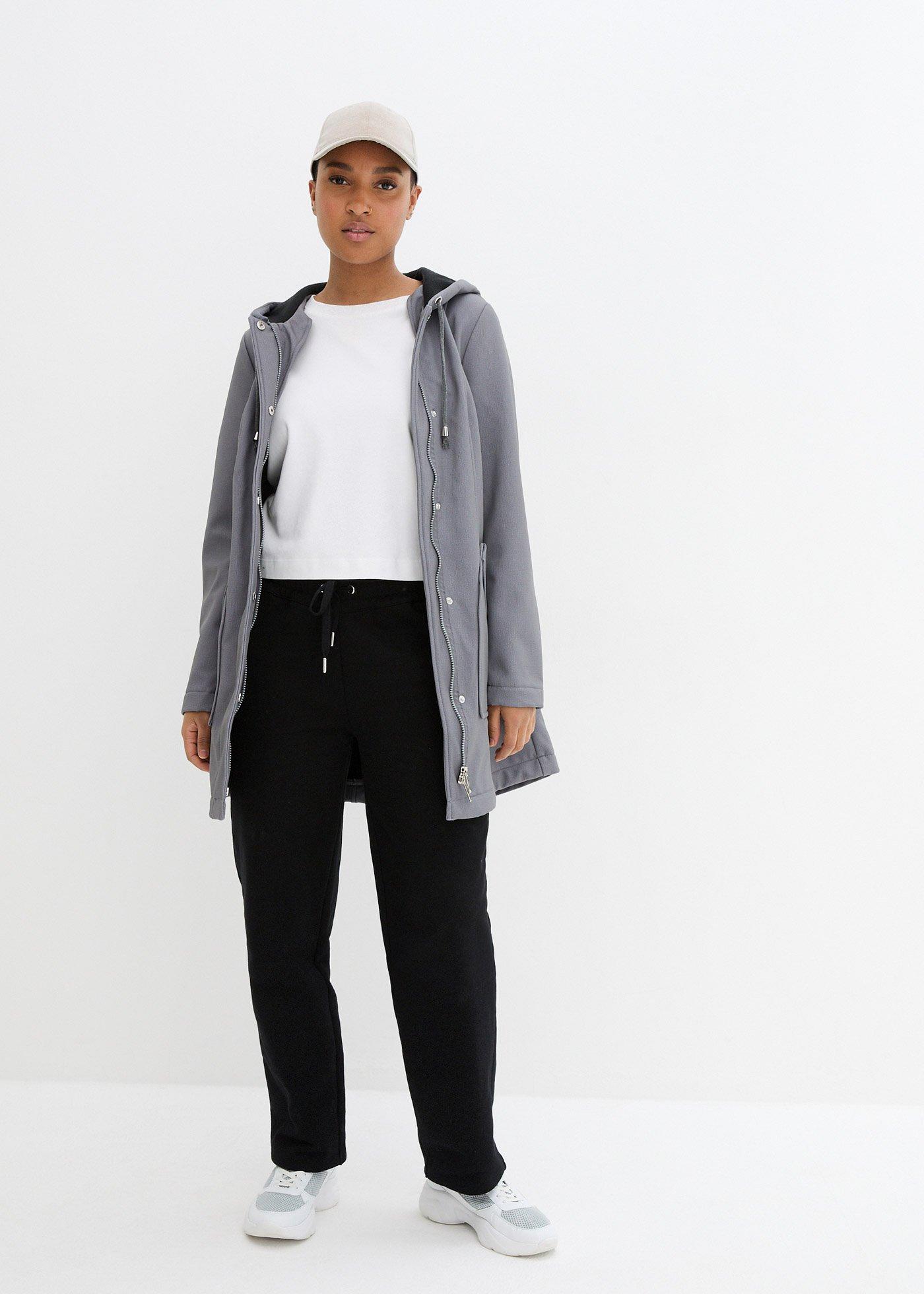 Kurtka parka softshell z kapturem - Bonprix