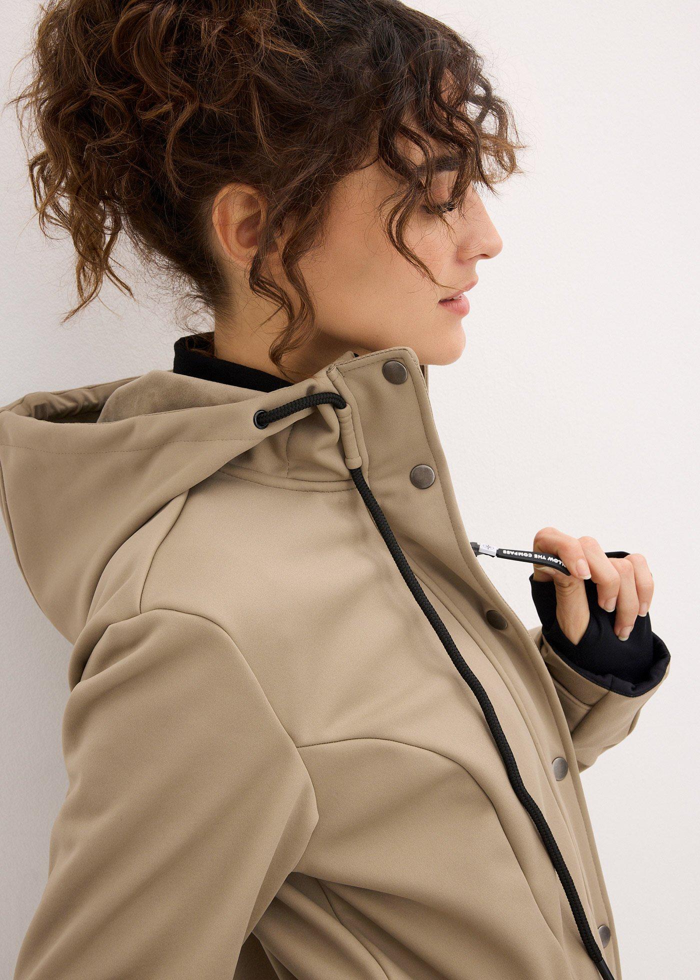 Kurtka parka softshell super-stretch, odpychająca wodę - Bonprix