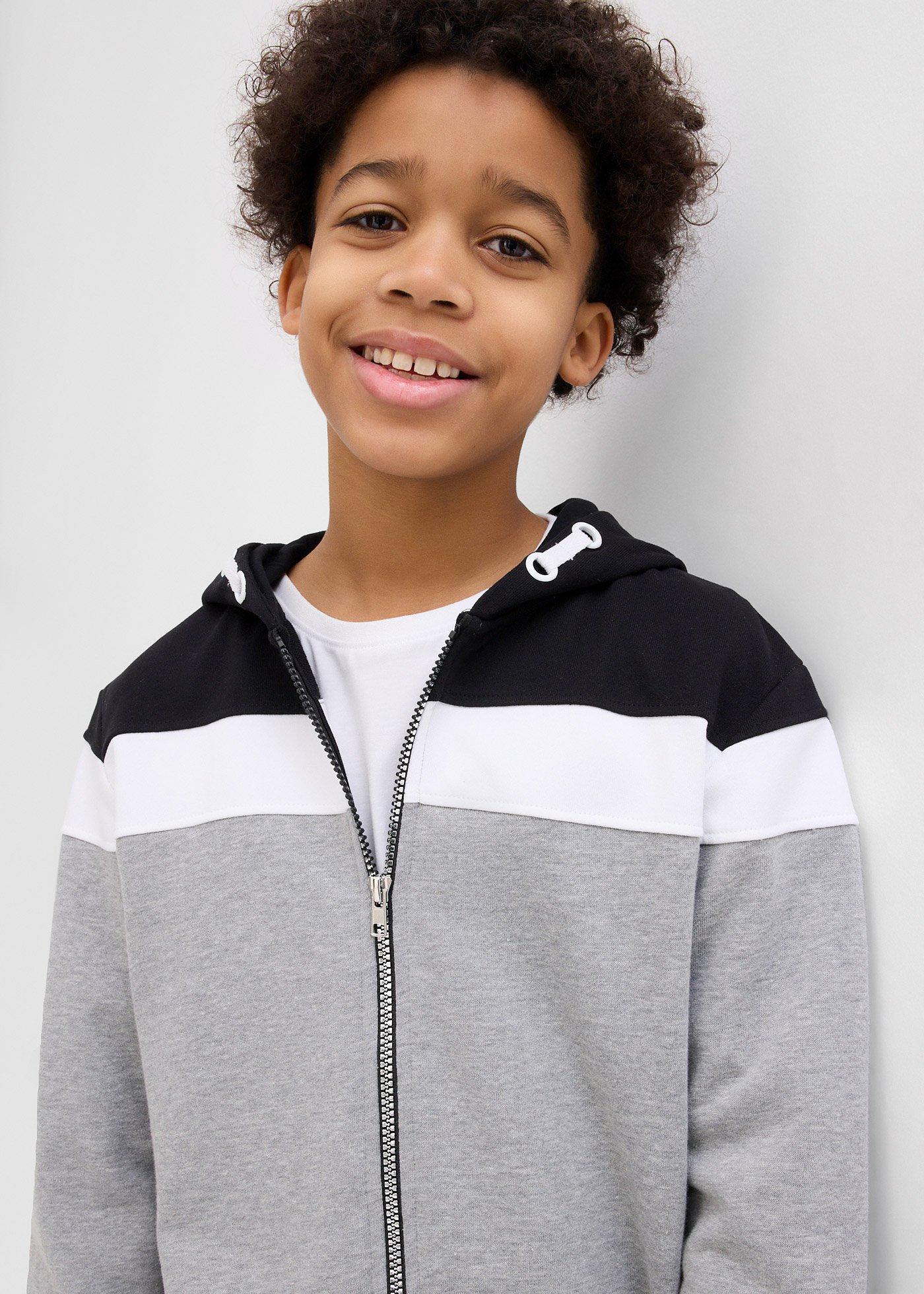 Bluza rozpinana z kapturem z miękkiej mieszanki bawełny - Bonprix