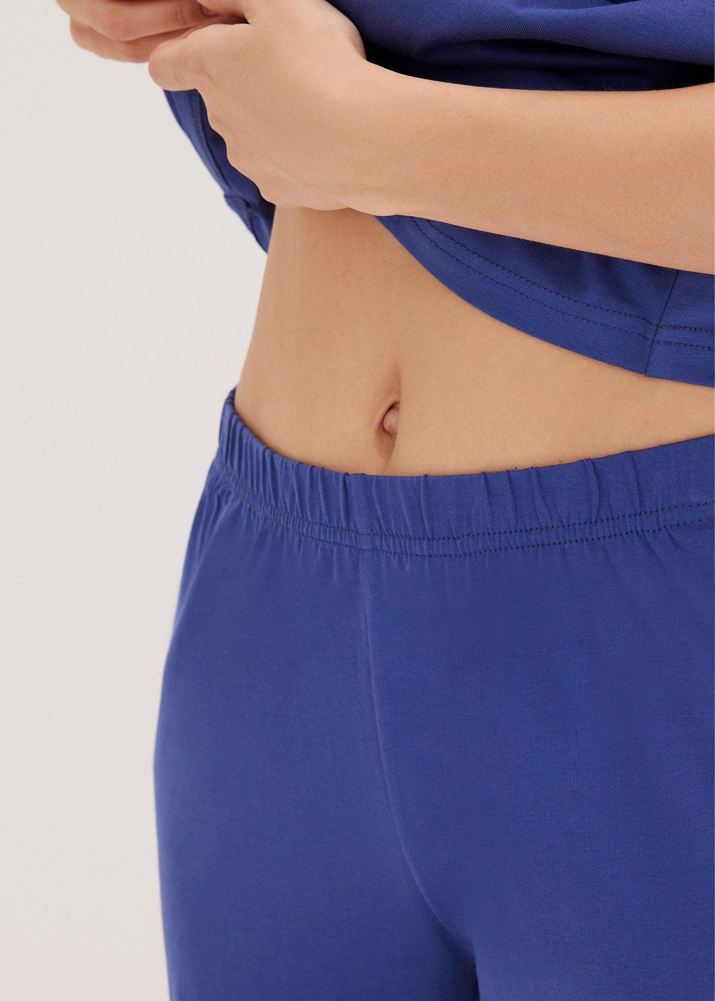Piżama z szerokimi spodniami culotte 3/4 - Bonprix
