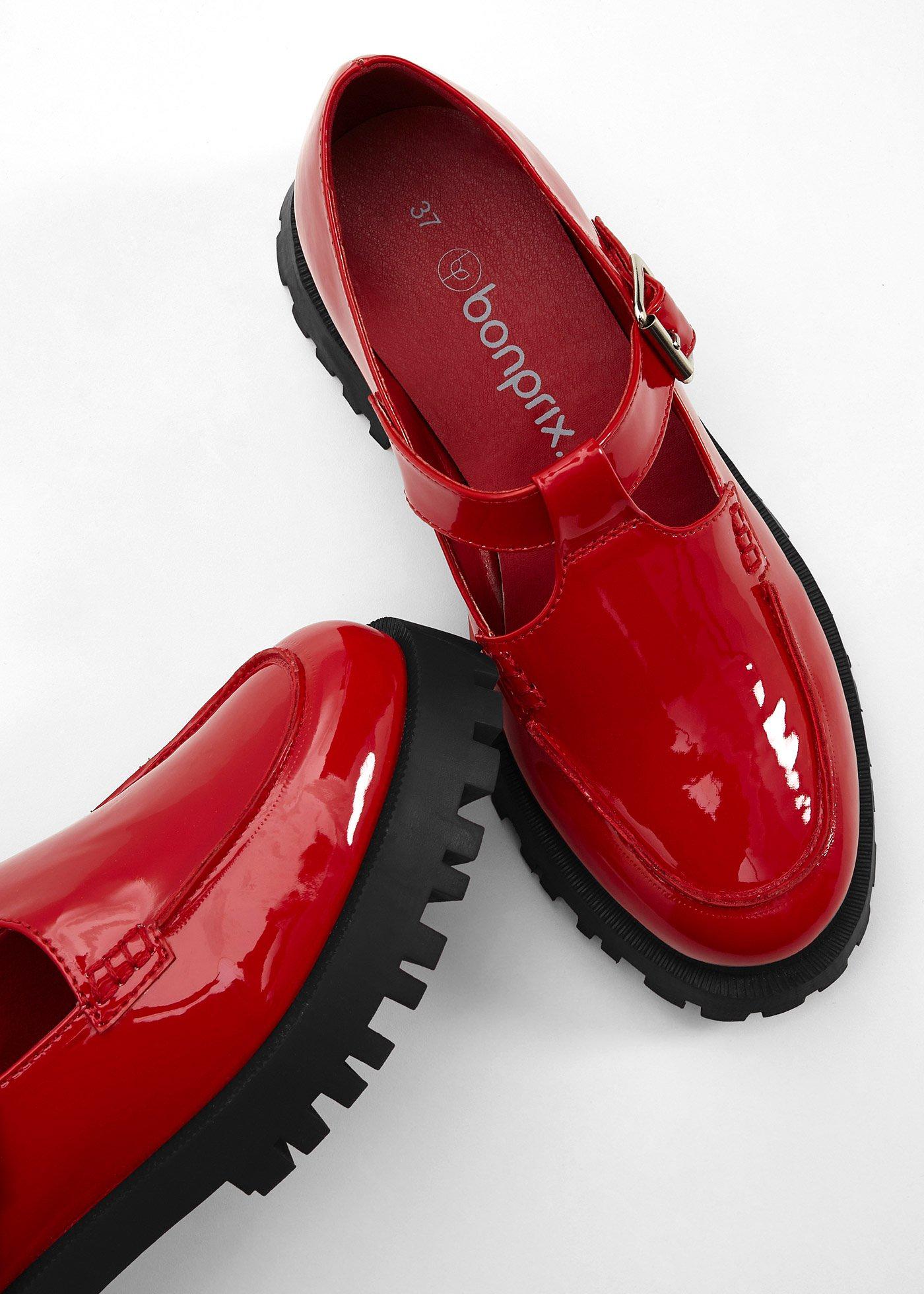 Loafersy chunky z wycięciami - Bonprix